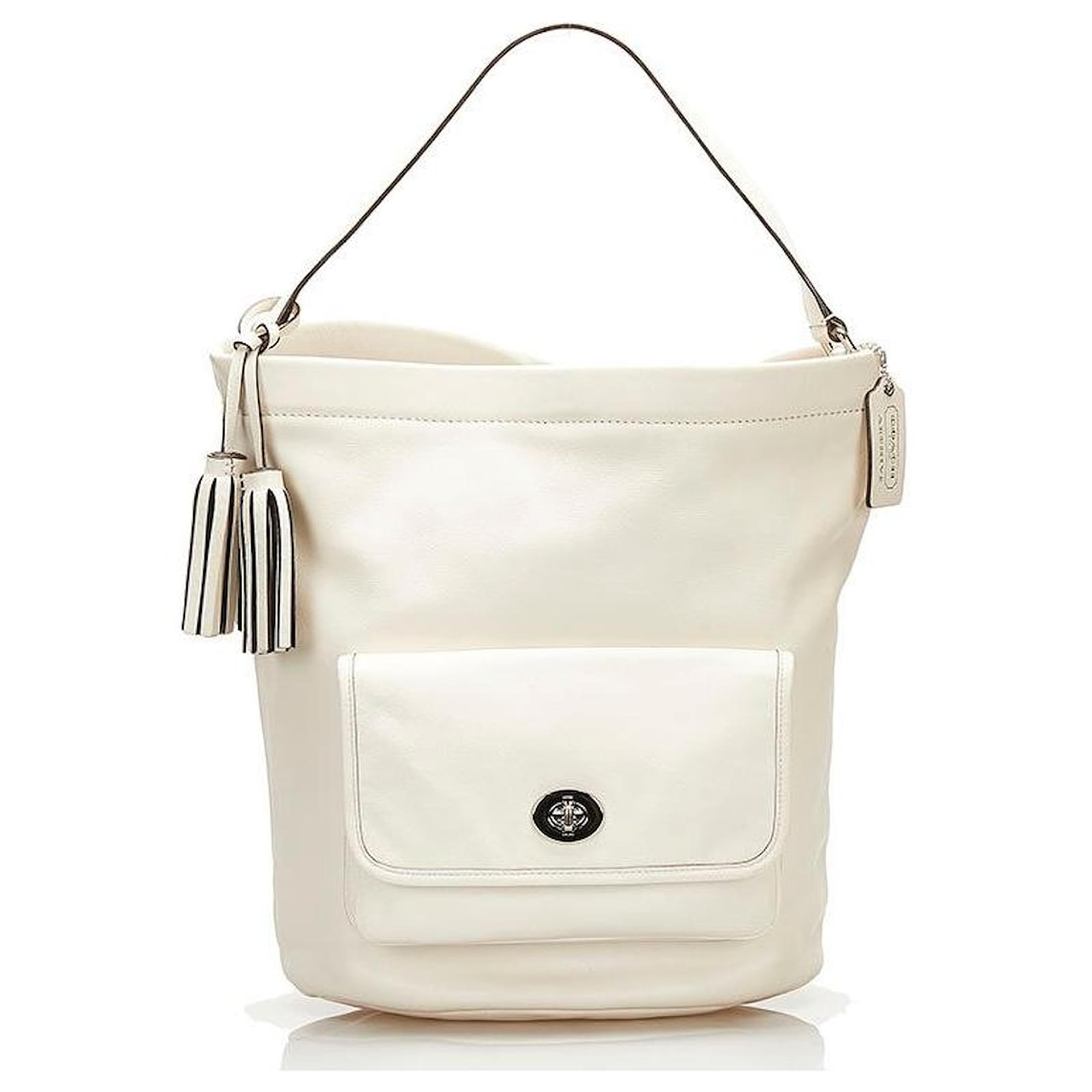 coach Leather Bucket Bag white Pony-style calfskin  - Joli Closet