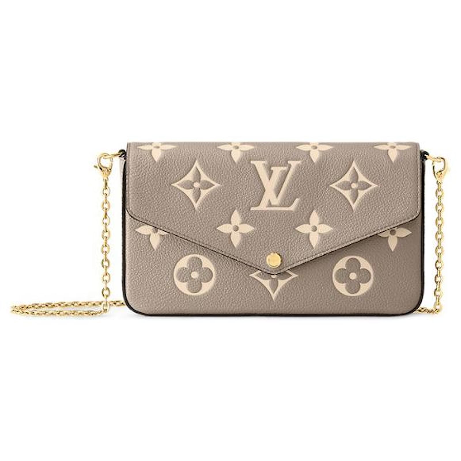Louis Vuitton LV Felicie empreinte pochette Cream Leather ref.741795 - Joli  Closet