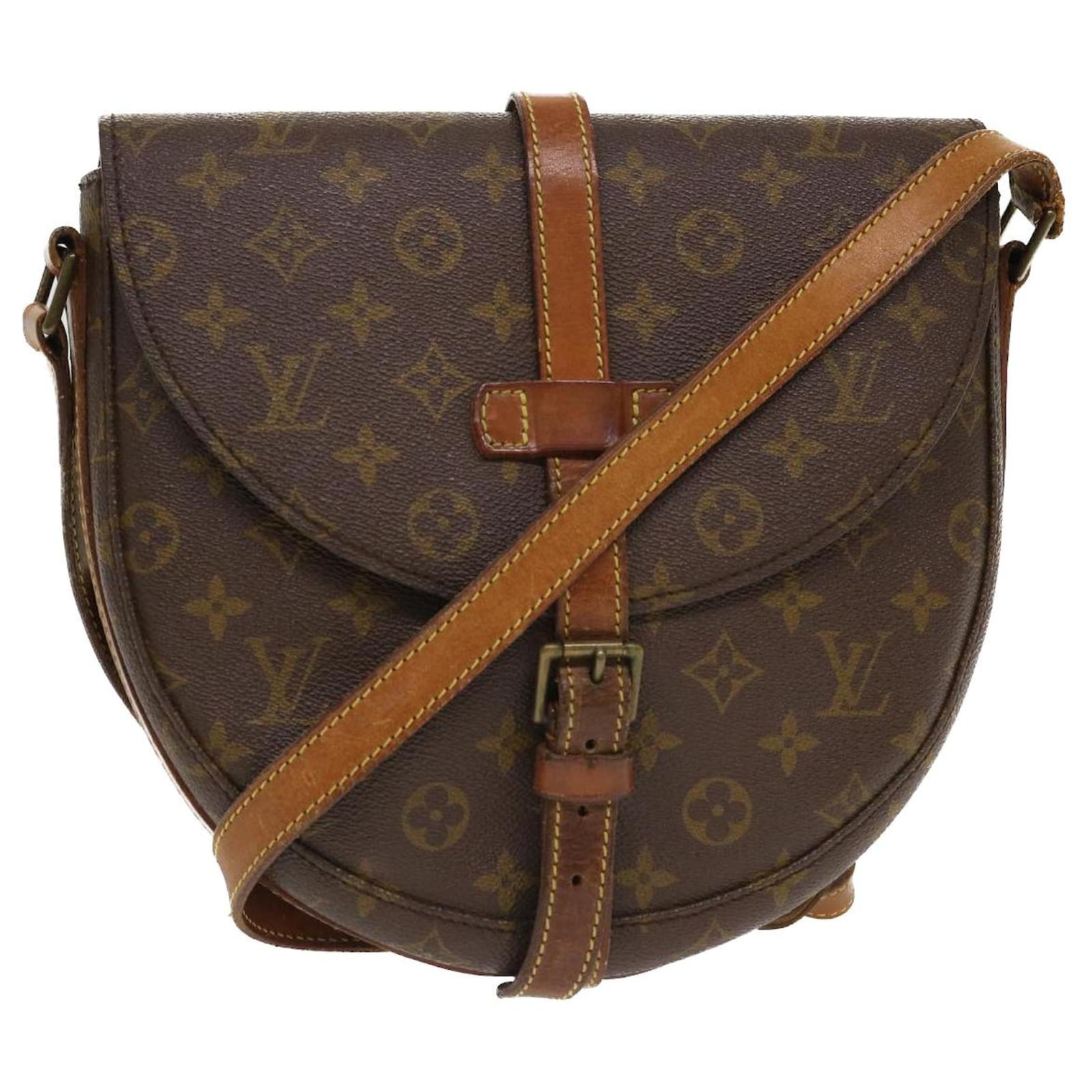 LOUIS VUITTON Chantilly GM Shoulder Bag Monogram Leather Canvas