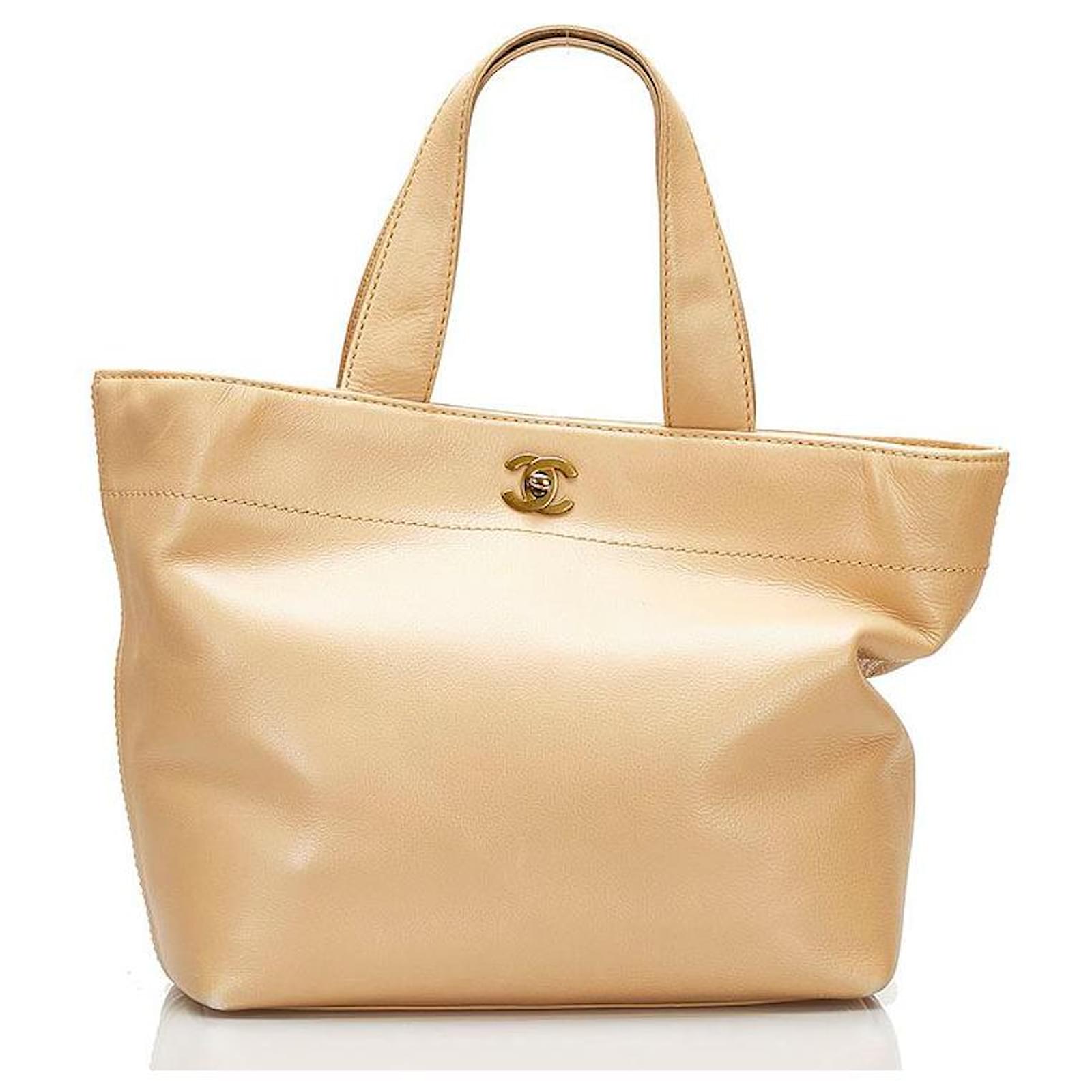 chanel Leather Handbag beige Pony-style calfskin ref.743307 - Joli Closet