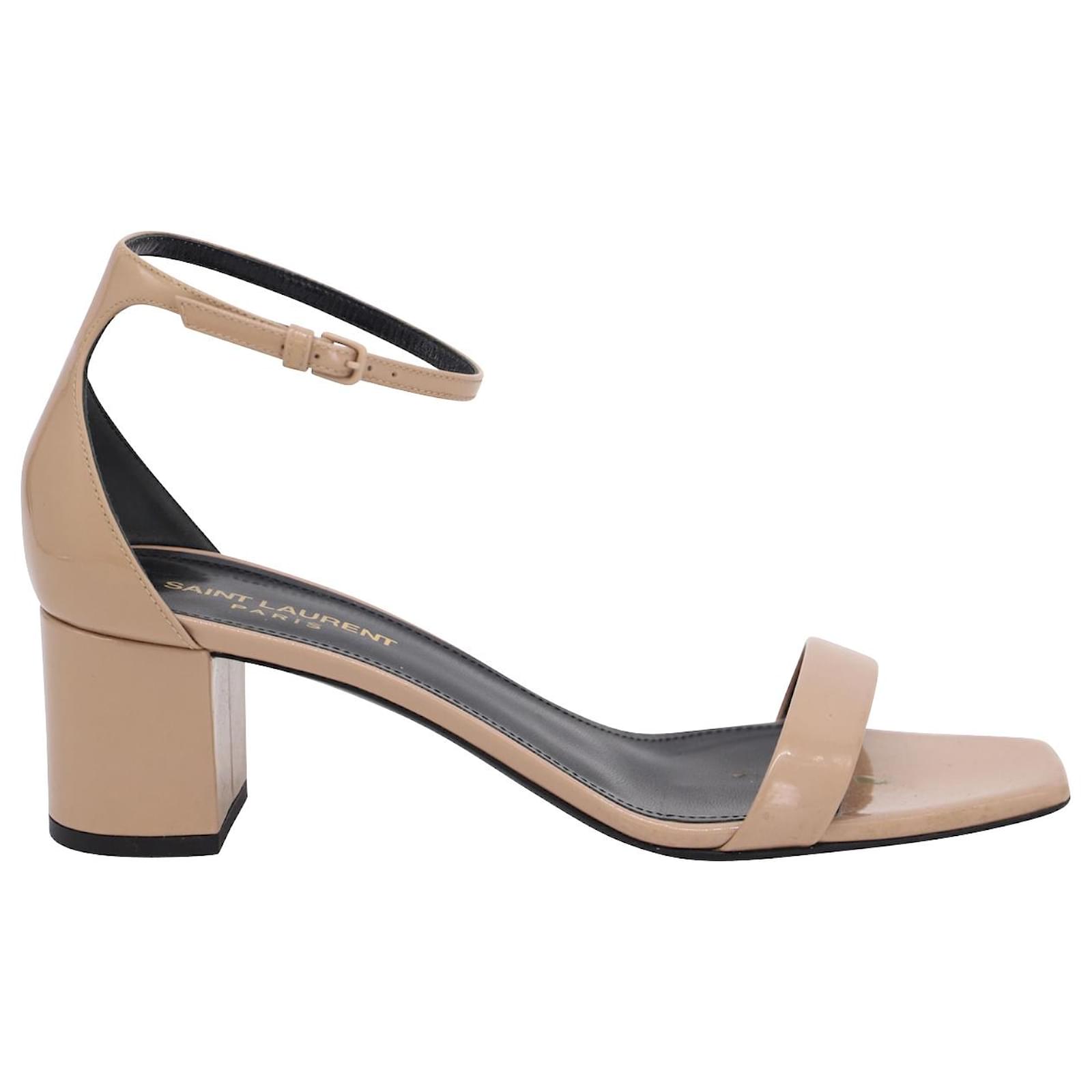 Ysl block heel on sale sandals