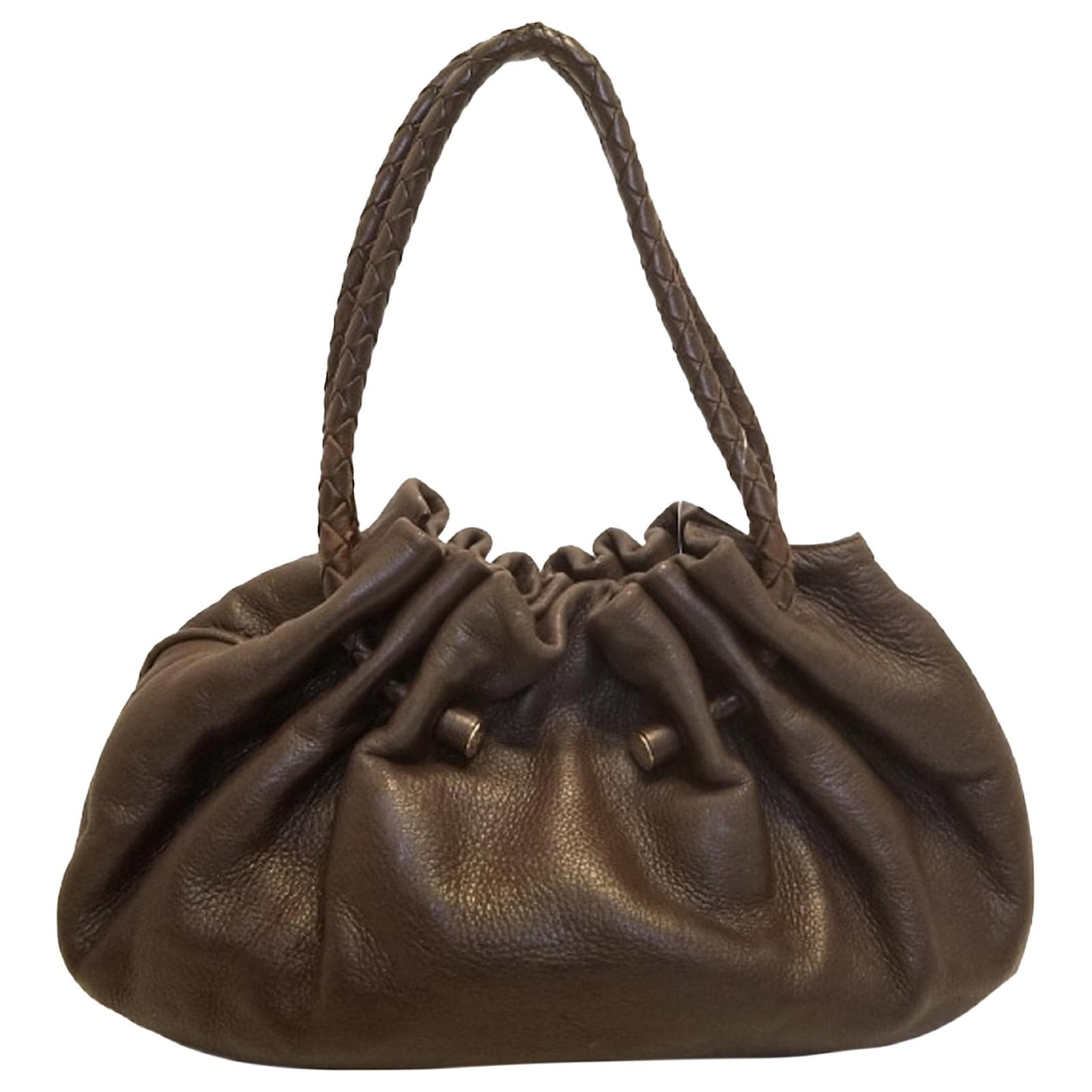 Bottega Veneta Brown Leather Shoulder Bag Pony-style calfskin ref