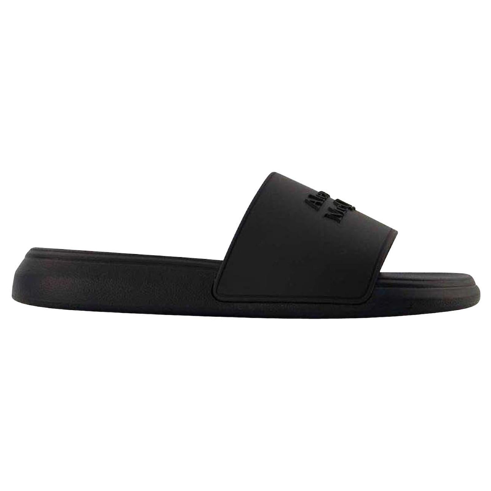 Slides - Alexander Mcqueen - Black - Leather ref.744139 - Joli Closet