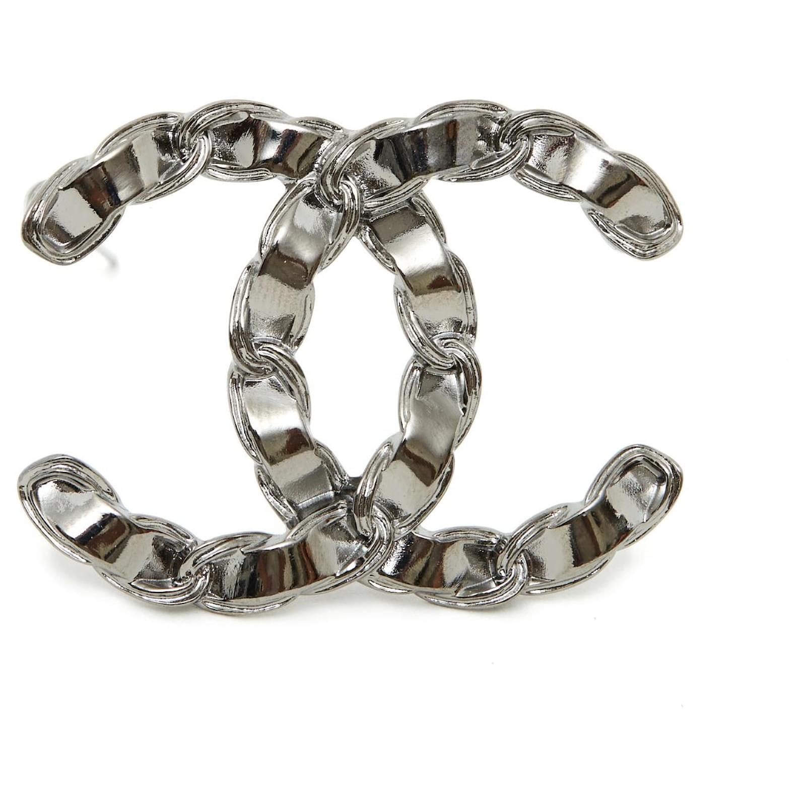 Chanel CC SILVER RIBBON Silvery Metal ref.745022 - Joli Closet
