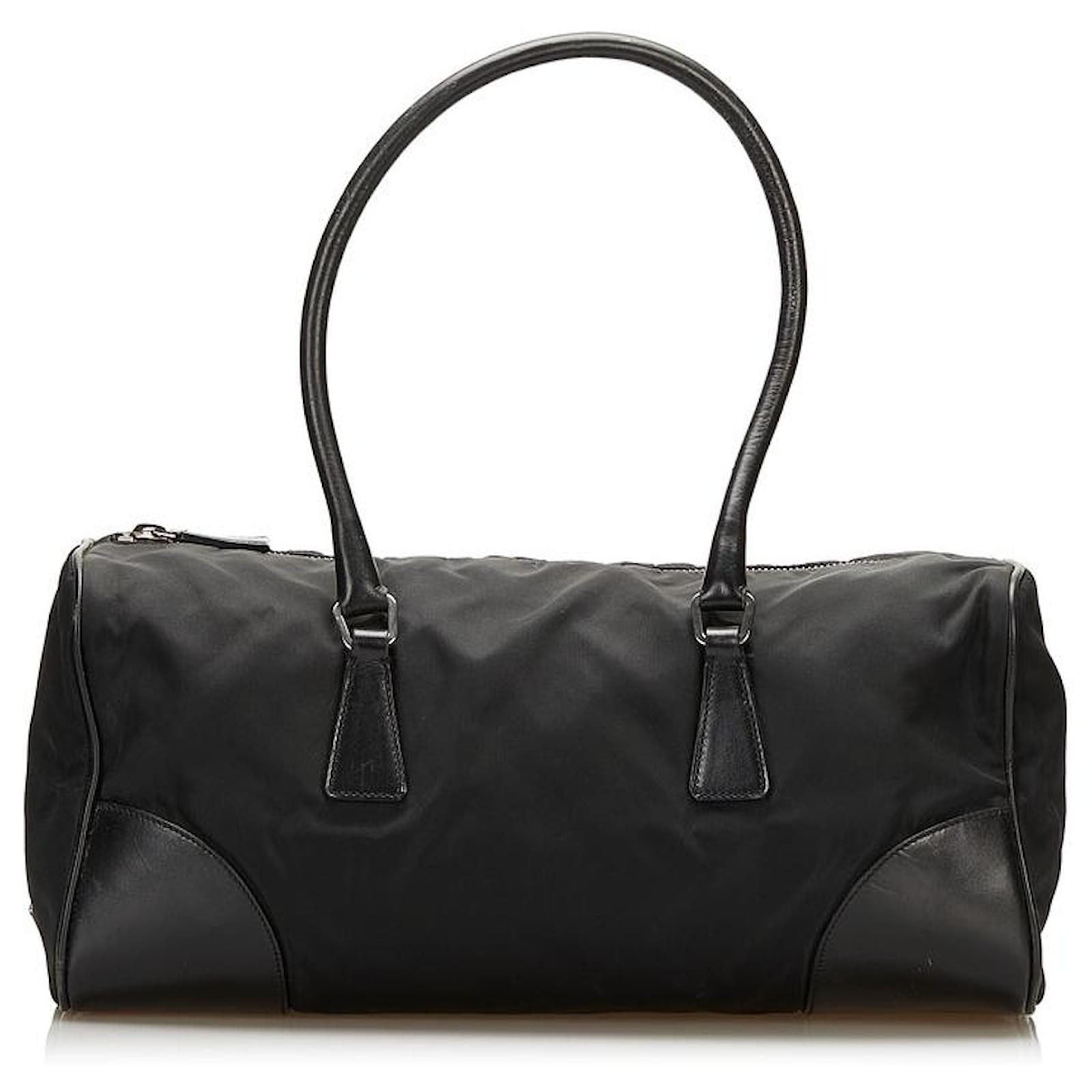 Prada Tessuto Bauletto Bag Black ref.745328 - Joli Closet