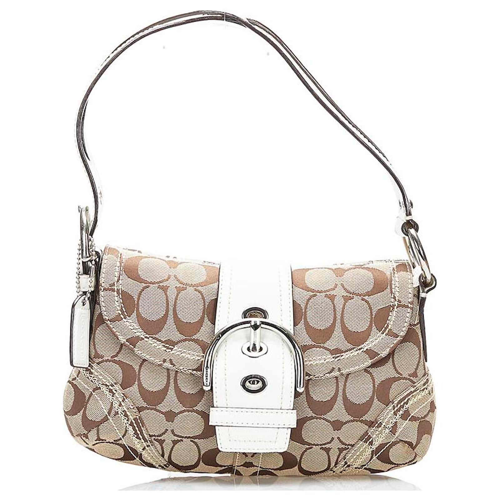 COACH ハンドバッグ 10602 Coach Signature Canvas Hobo Bag 10602 Beige Cloth ref.745526