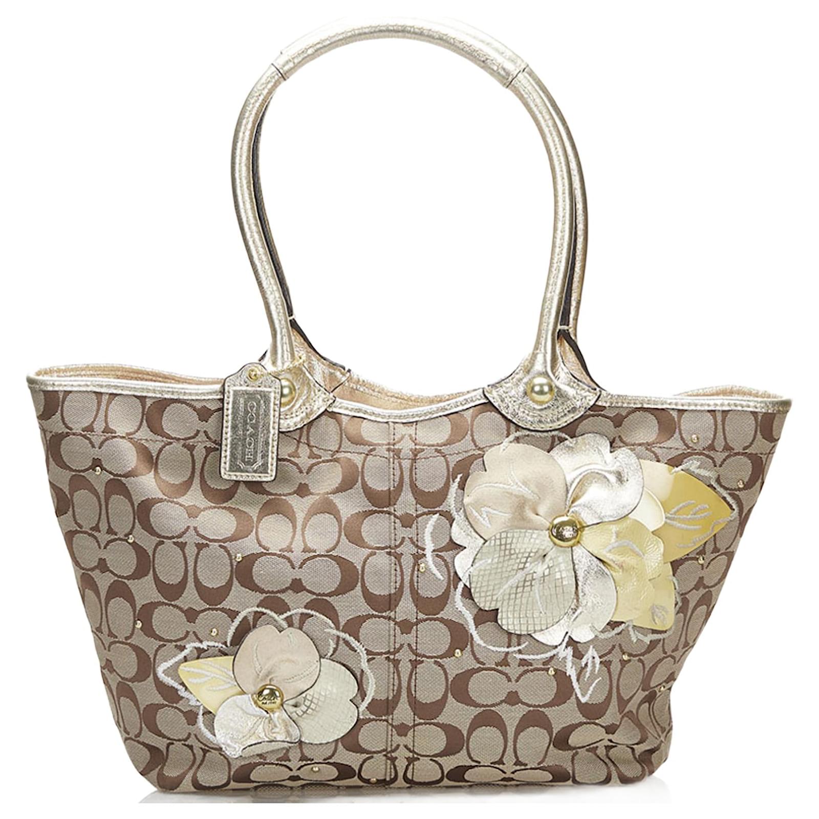 Coach White Floral Bee Duffle Crossbody Shoulder Bag F10871 for sale online  | eBay