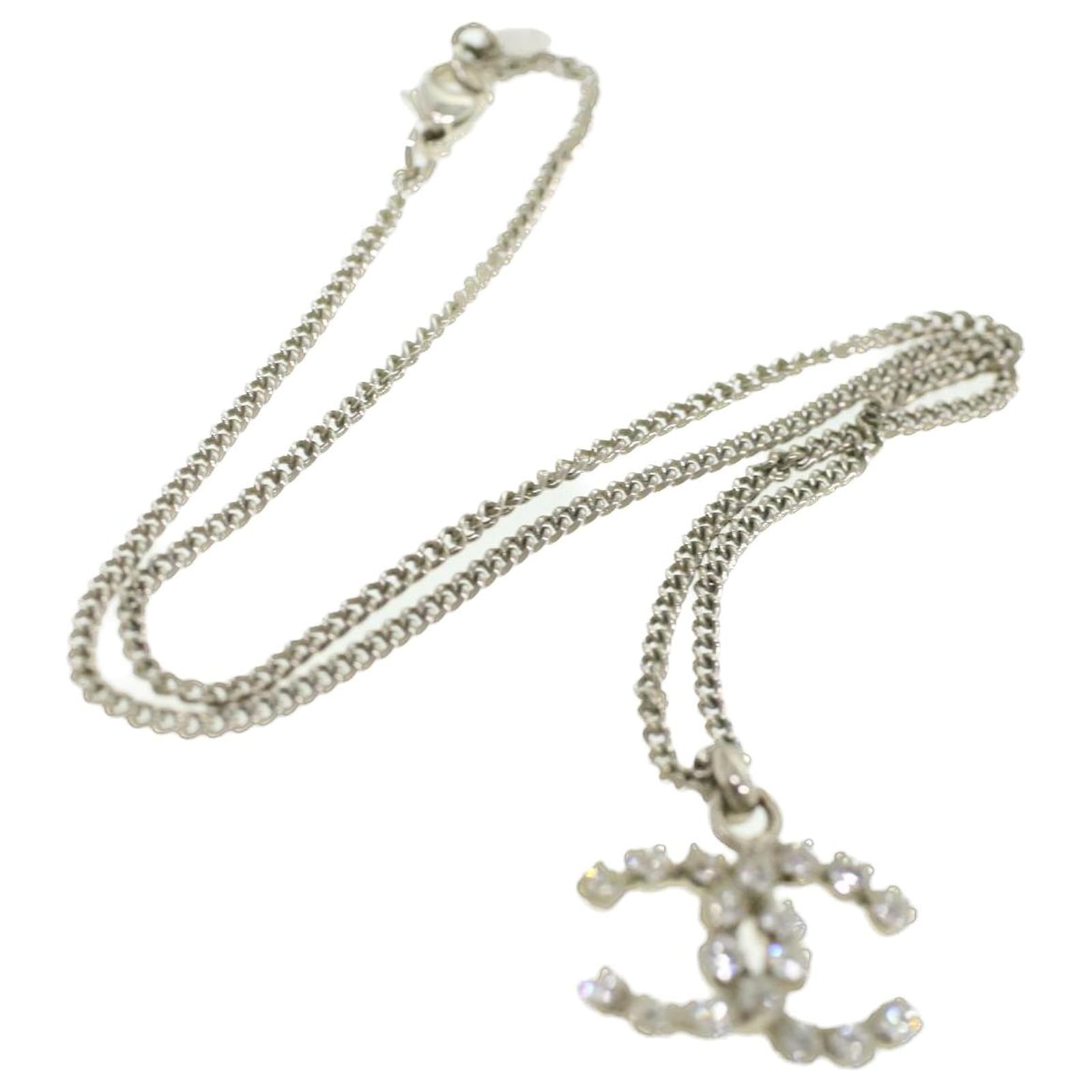CHANEL Necklace metal Silver CC Auth ar8229 Silvery ref.746213 - Joli Closet