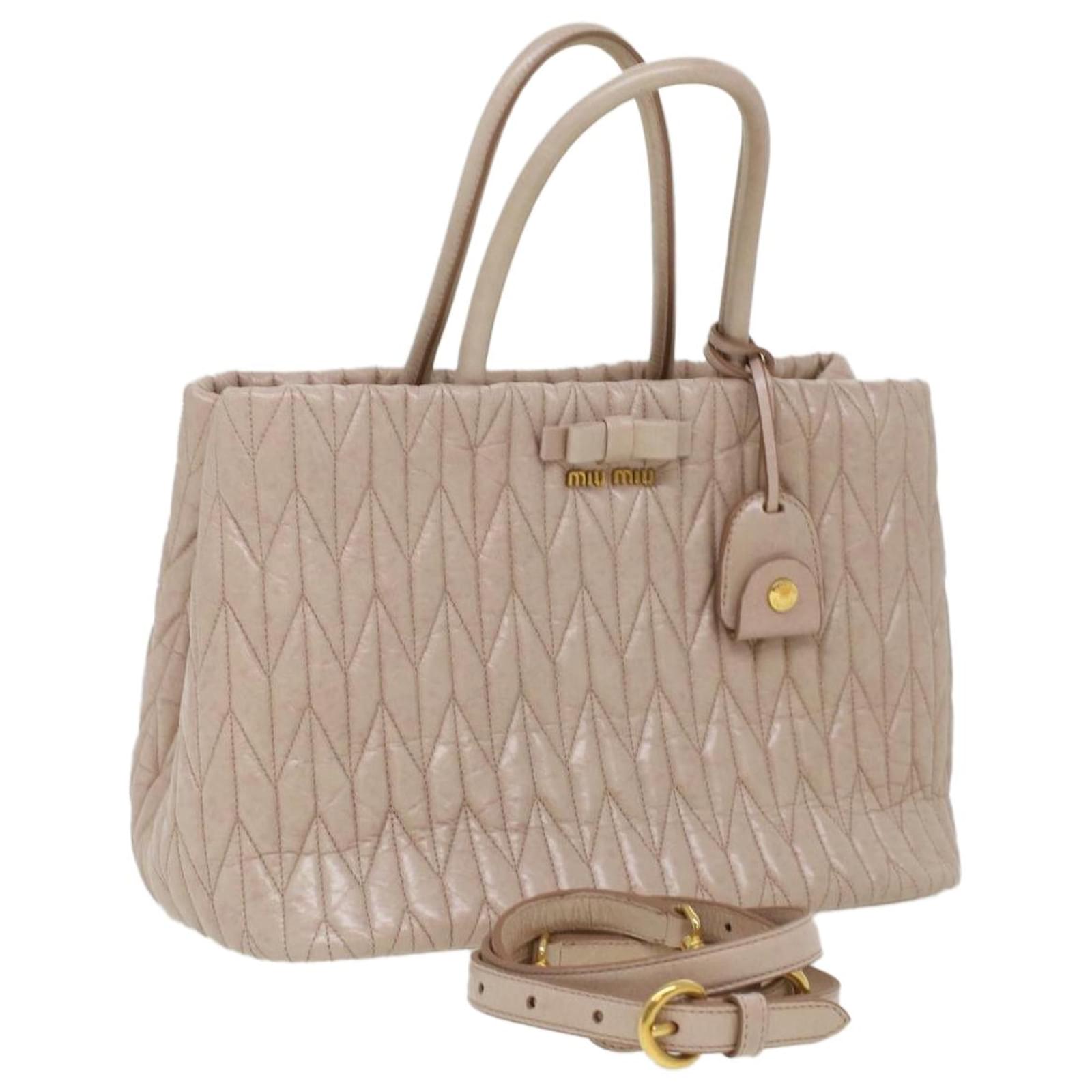 Miu Miu Matelasse shoulder bag 2way pink