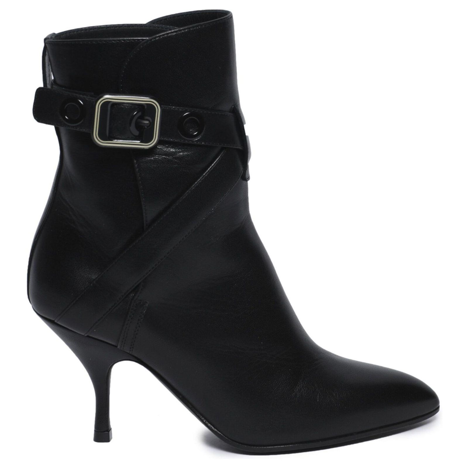 Bottega Veneta Buckle Ankle Boots Black Leather ref.747055 