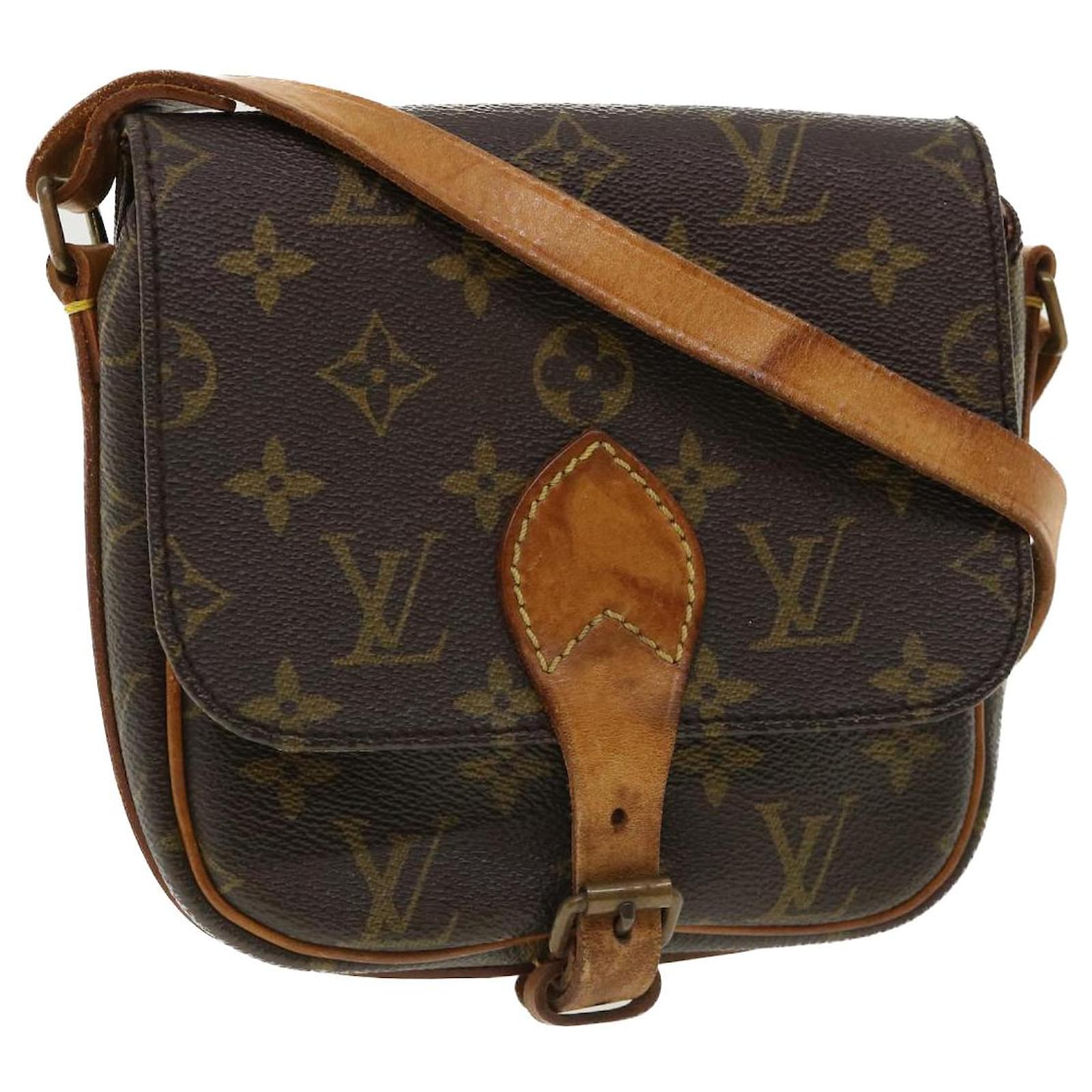 Brown Louis Vuitton Monogram Cartouchiere PM Crossbody Bag