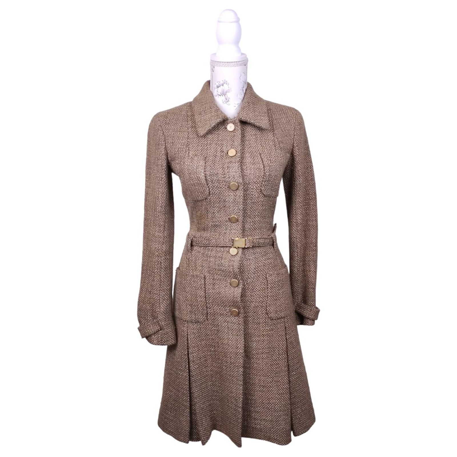Manteau / Veste New Look Orange Cuivre Bronze - Taille 10 - Imperméable Décontracté - Occasion Très Bon état