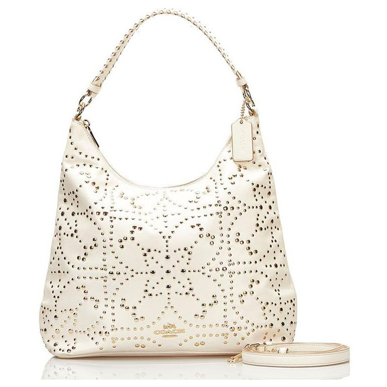 coach Celeste Studded Leather Bag white (Sold) - Joli Closet