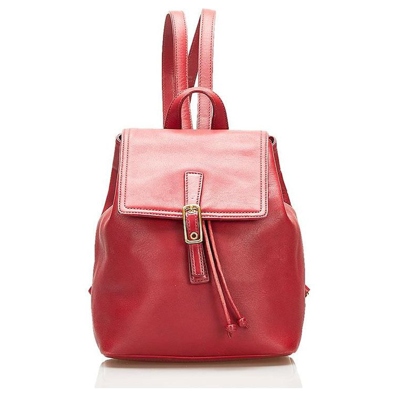 Red discount coach backpack