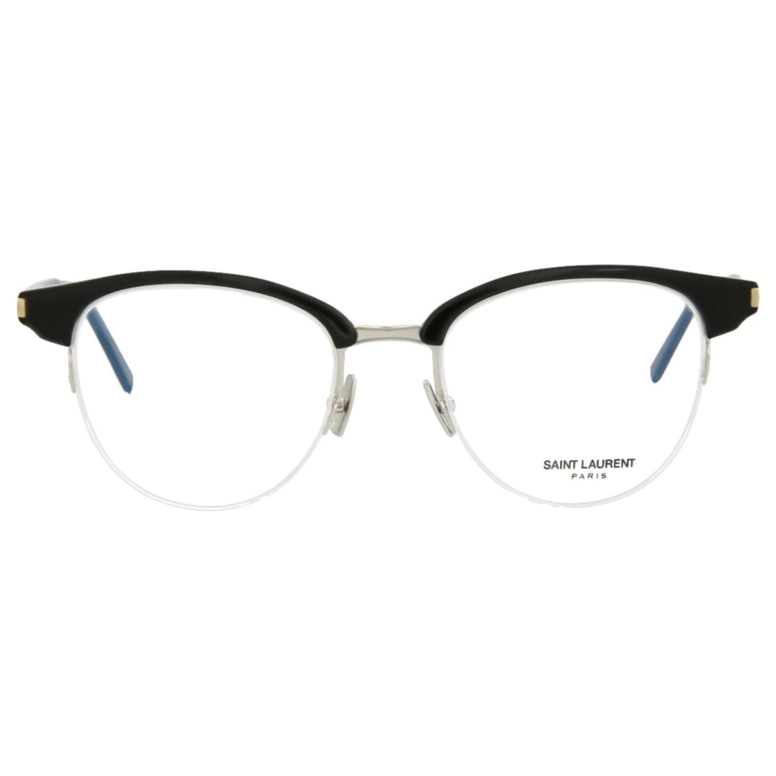 Saint Laurent Round Frame Acetate Optical Frames Black Cellulose Fibre Ref749109 Joli Closet 7817