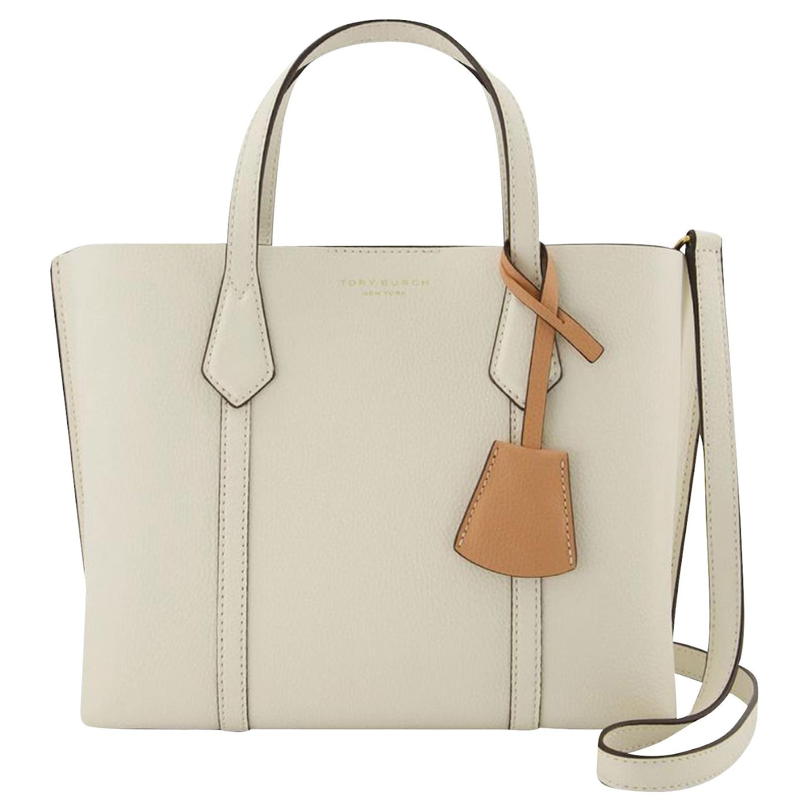Perry Small Tote Bag - Tory Burch - New Ivory - Leather White ref