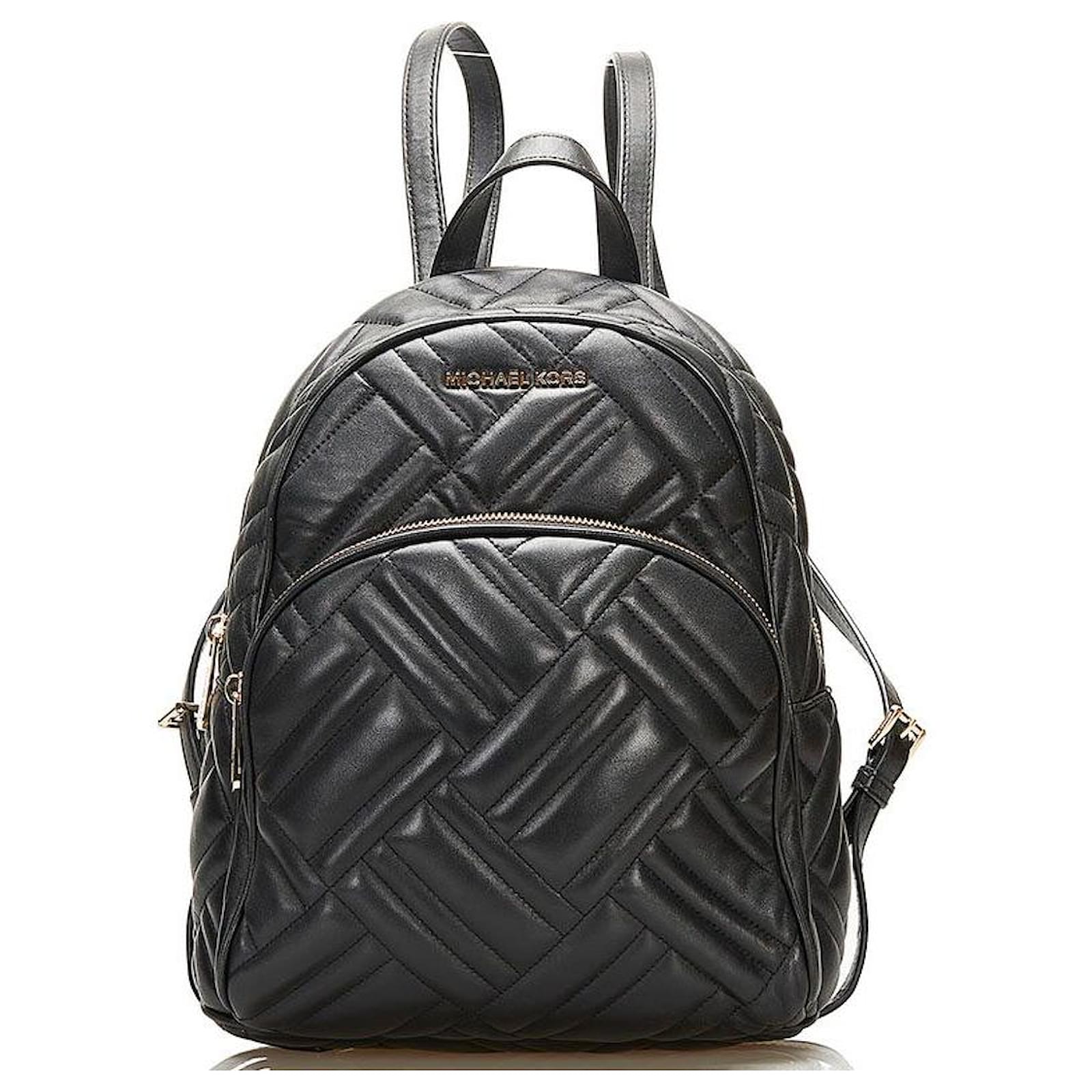 Trágico Refrescante Pantano michael kors Quilted Abbey Backpack black Leather Pony-style calfskin  ref.749301 - Joli Closet