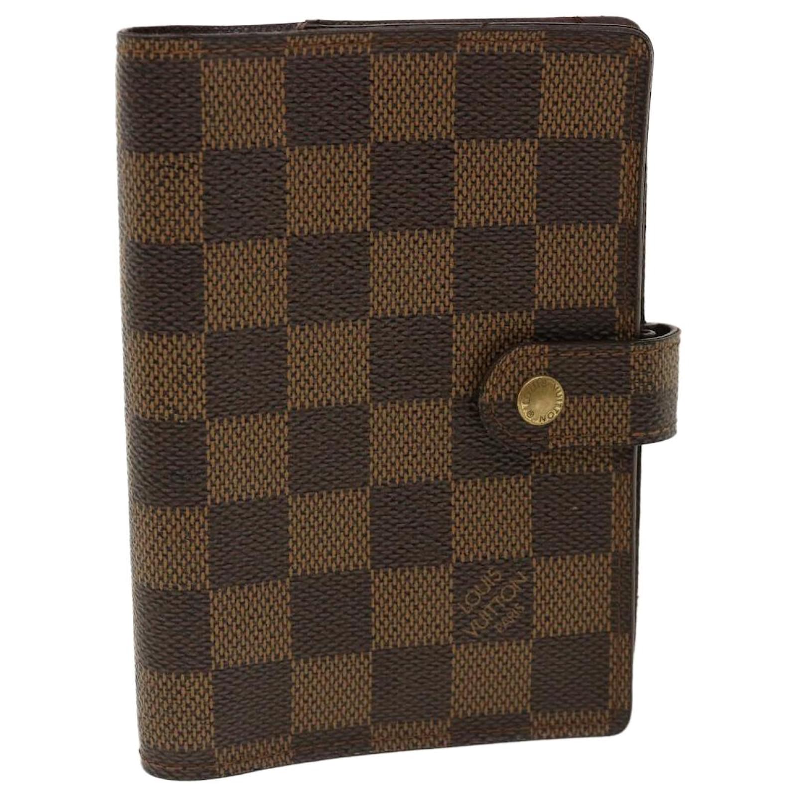 LOUIS VUITTON Agenda MM Damier Ebene Planner Cover Brown