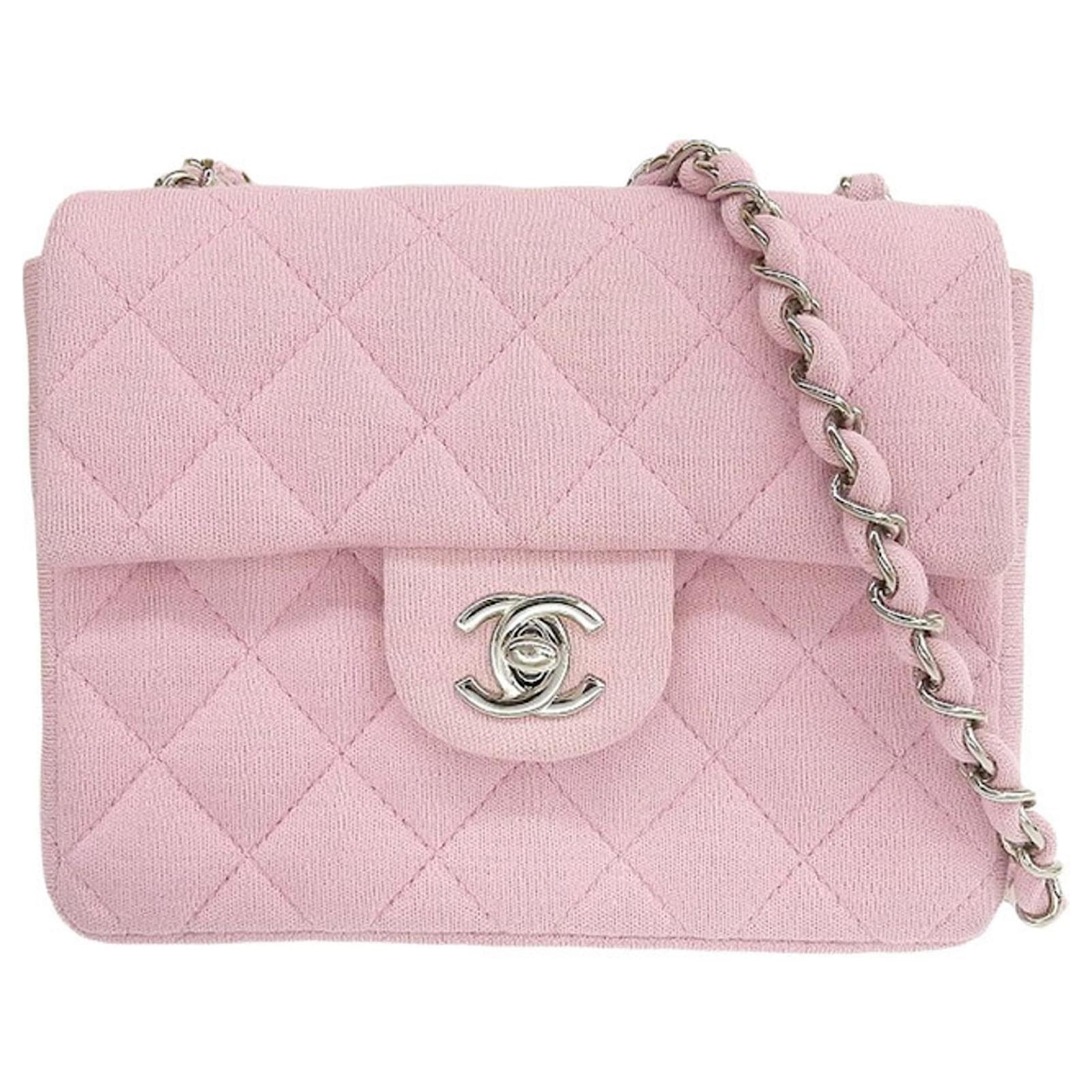 CHANEL Mini matelasse Pink Cotton ref.750007 - Joli Closet