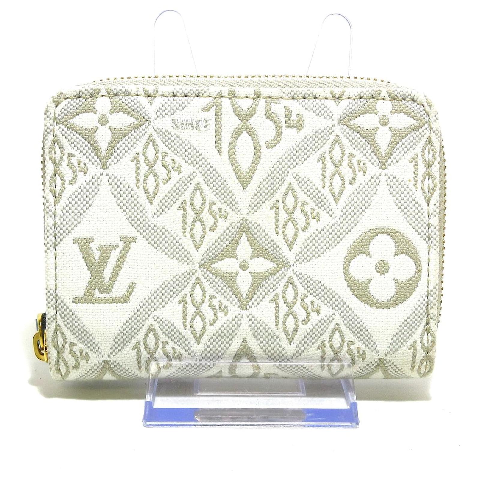 Louis Vuitton Zippy Coin Purse White Cloth ref.1011726 - Joli Closet