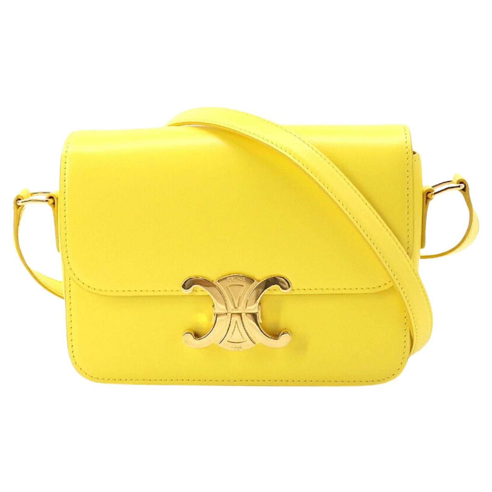 Céline Triomphe Yellow Leather ref.751719 Joli Closet