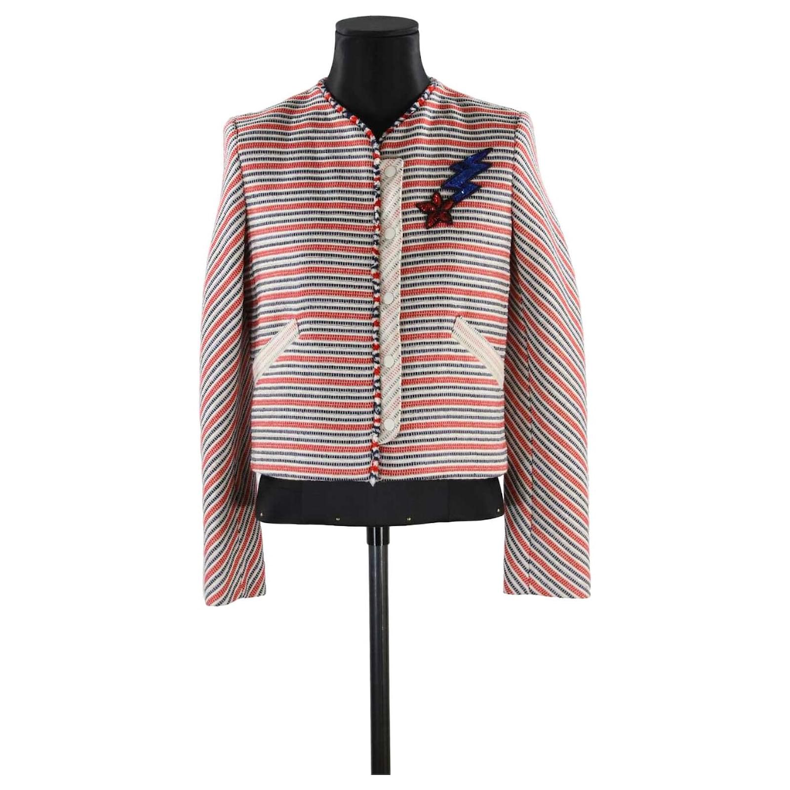 Jacket Sandro 36 Red Cotton ref.751898 - Joli Closet