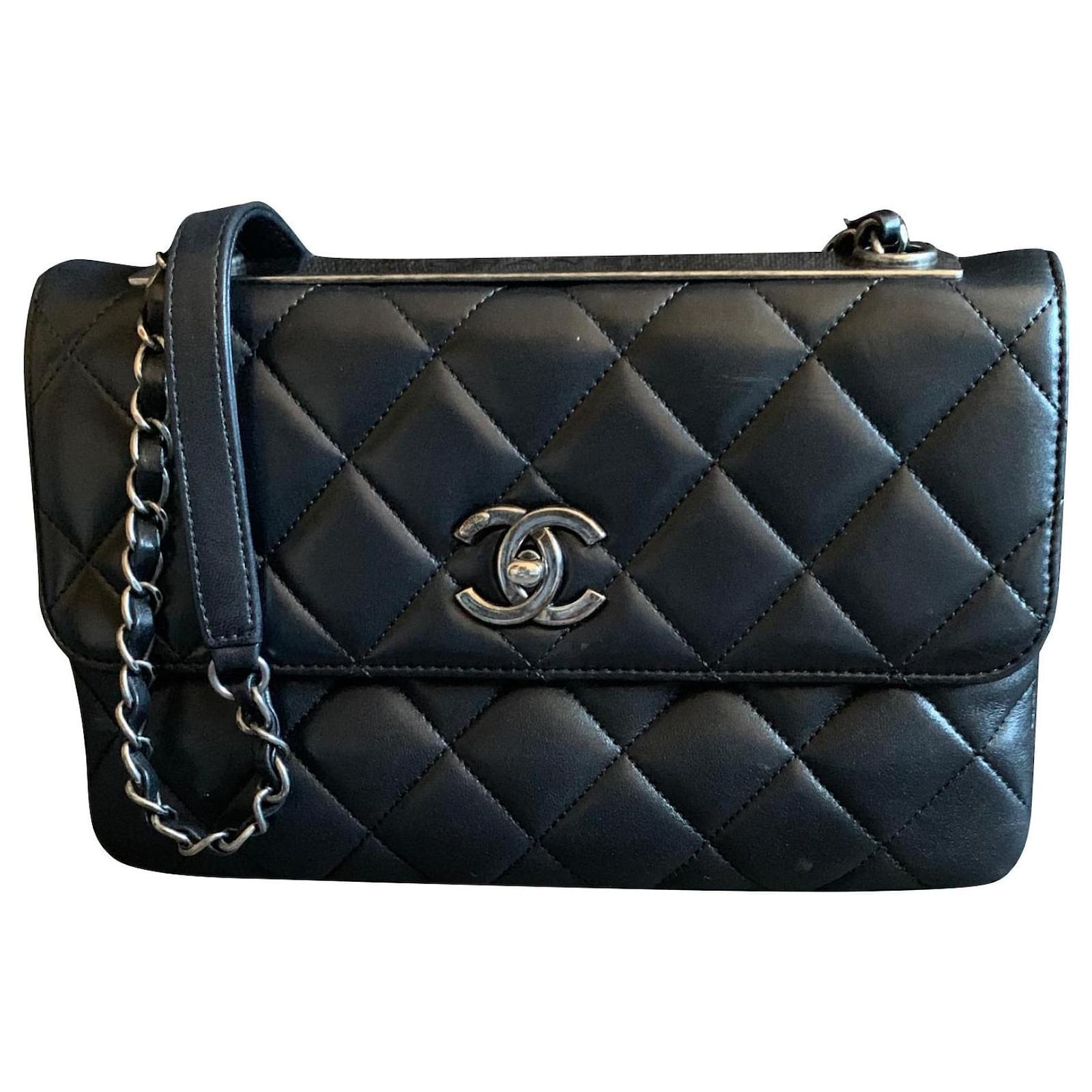 Chanel Trendy CC flap bag Black Leather ref.752127 - Joli Closet