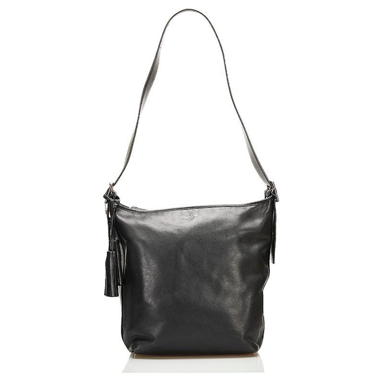 coach Leather Shoulder Bag black Pony-style calfskin ref.752577 - Joli ...