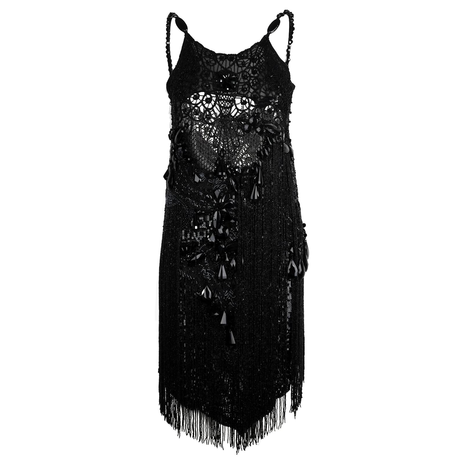 Black Beaded Cocktail Dress