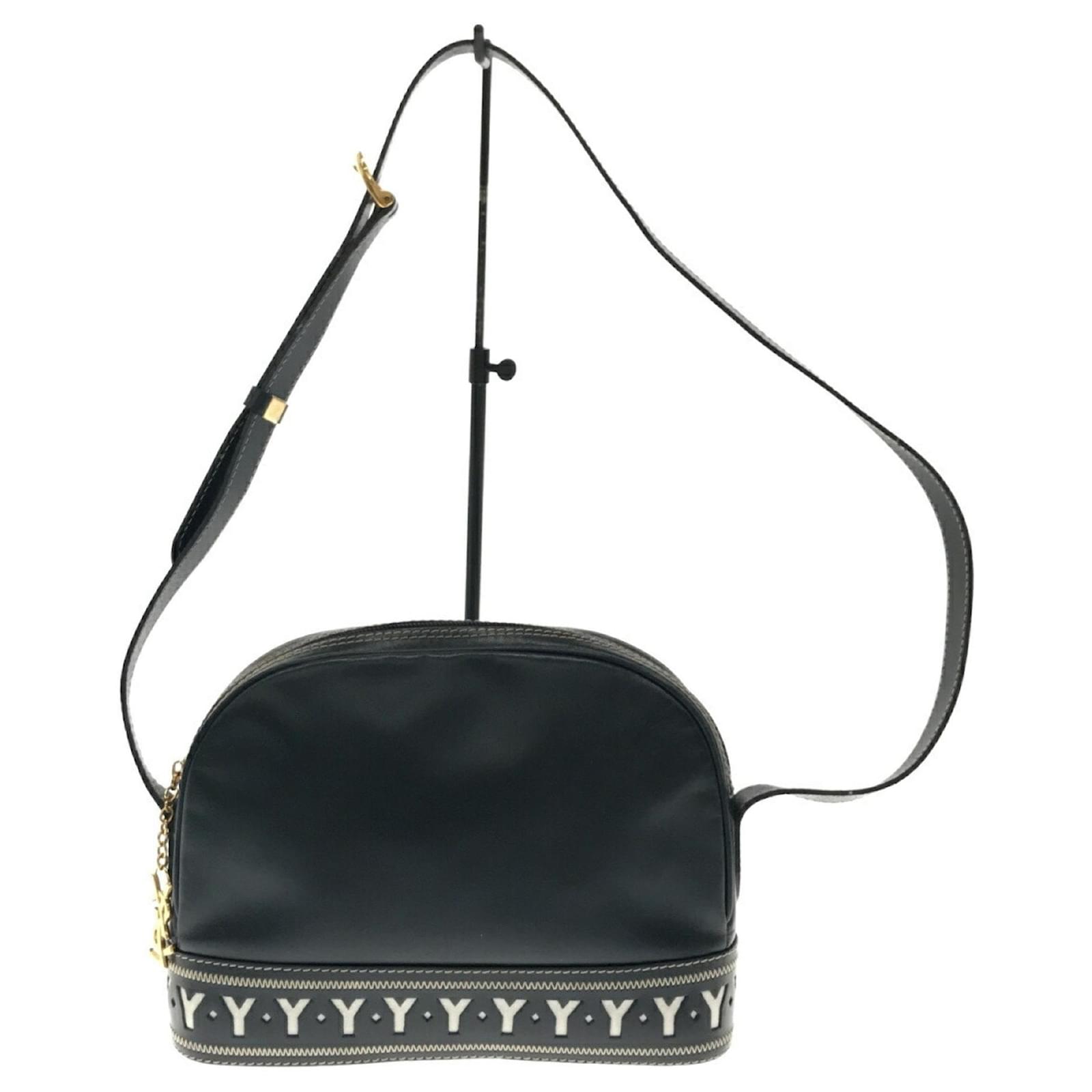 SAINT LAURENT Navy blue Leather ref.753324 Joli Closet