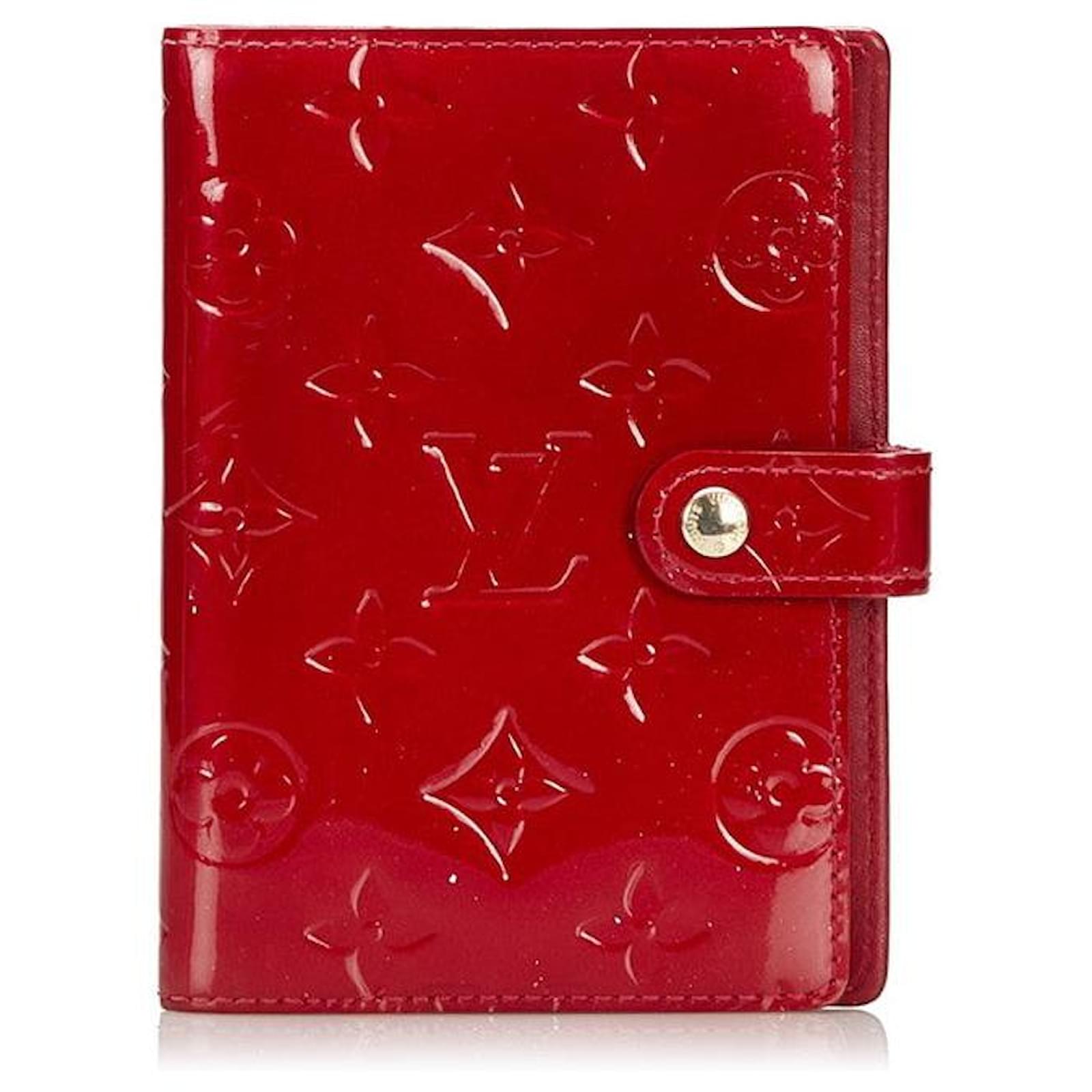 Authentic Louis Vuitton Vernis Red Agenda PM notebook