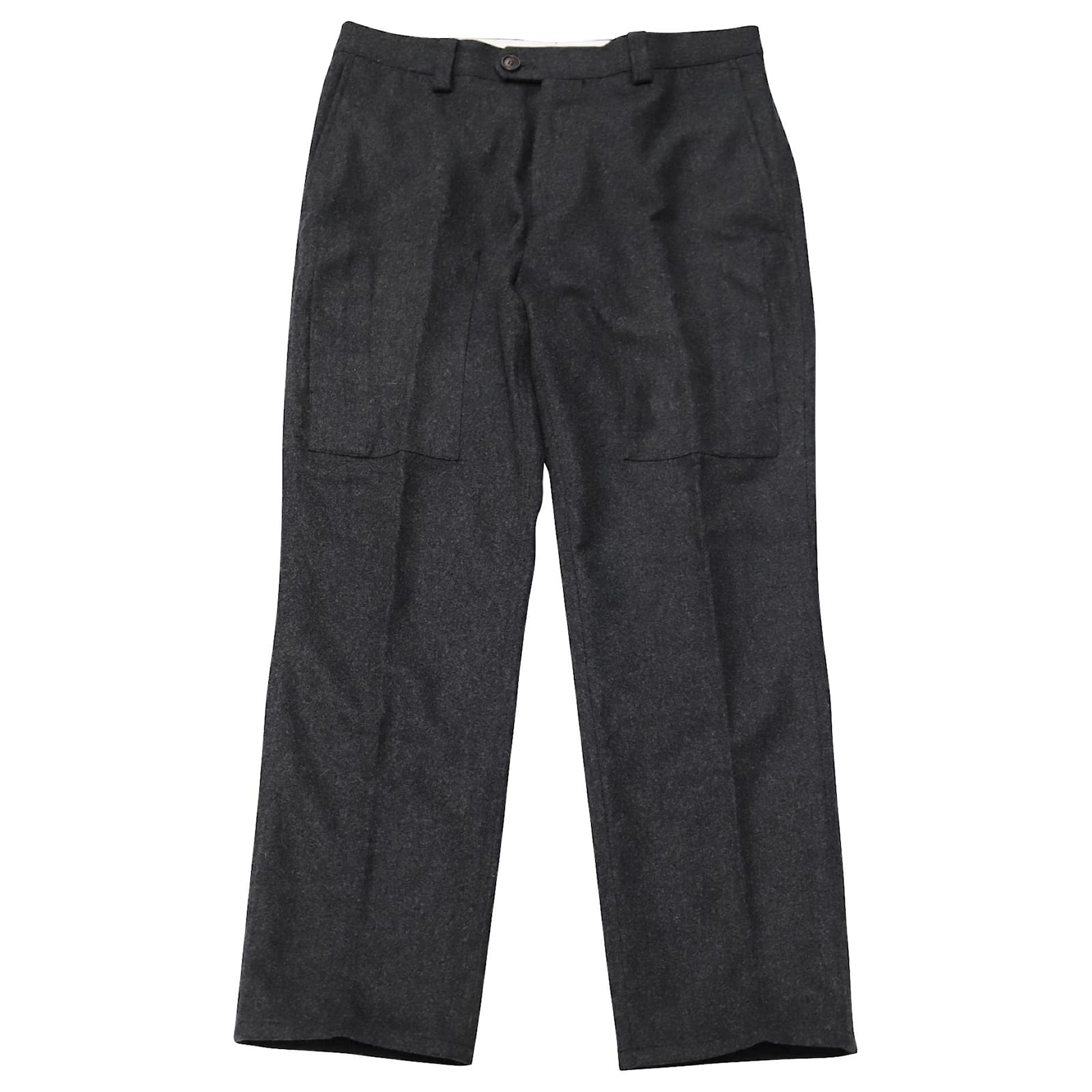 Pantalon Homme BRZOZA Laine Gris Taille 48, Neuf Avec étiquettes
