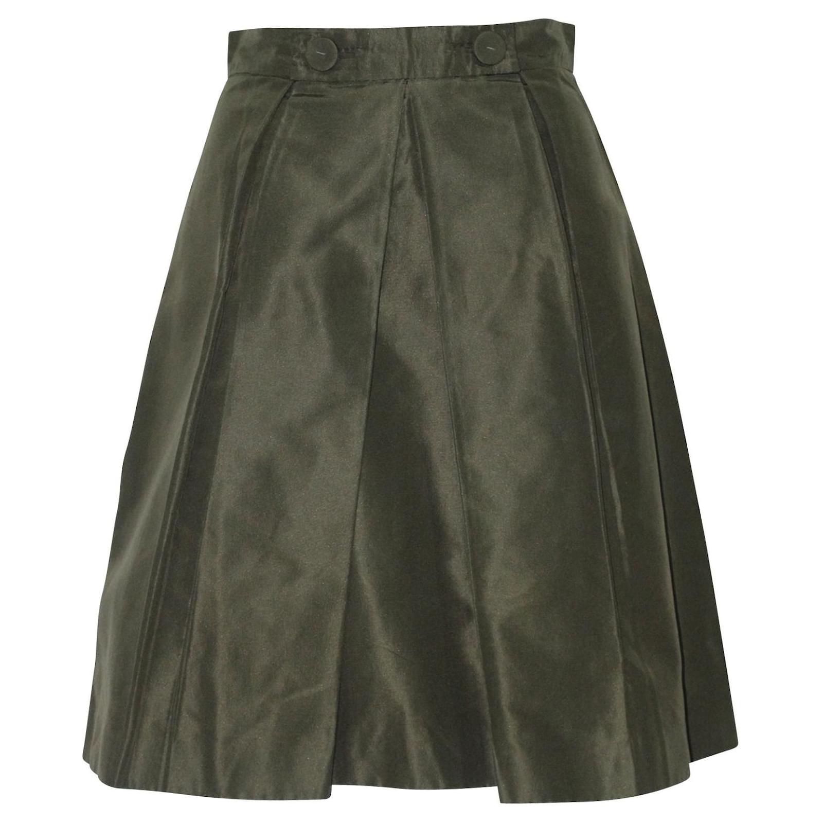 Closet green pleated on sale skirt