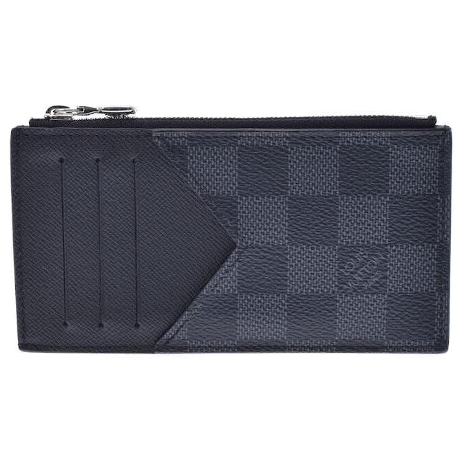 Louis Vuitton Porte-monnaie et porte- carte Black Cloth ref.754938 - Joli  Closet