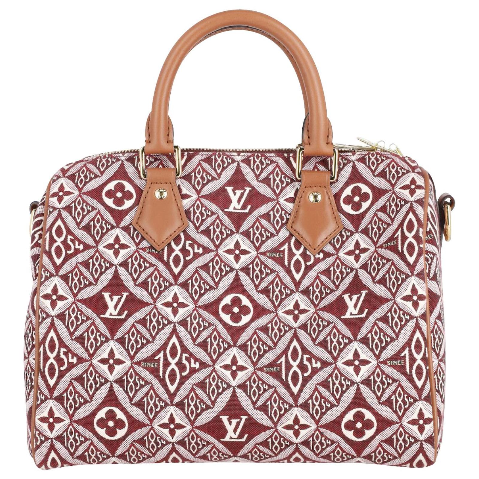 Louis Vuitton Since 1854 Speedy Bandouliere 25 Bag in Red White Jacquard  Multiple colors Leather ref.755782 - Joli Closet