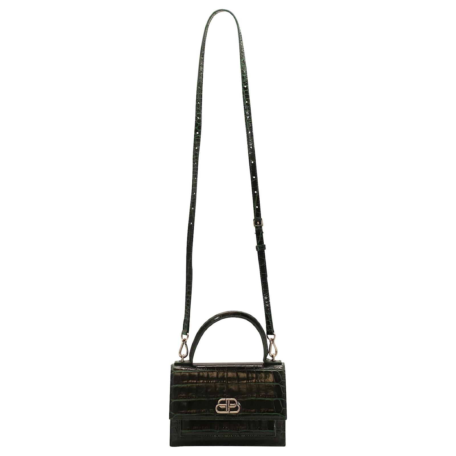 Balenciaga Vintage Leather Shoulder Bag BB Flap Clasp And Shoulder Buckle