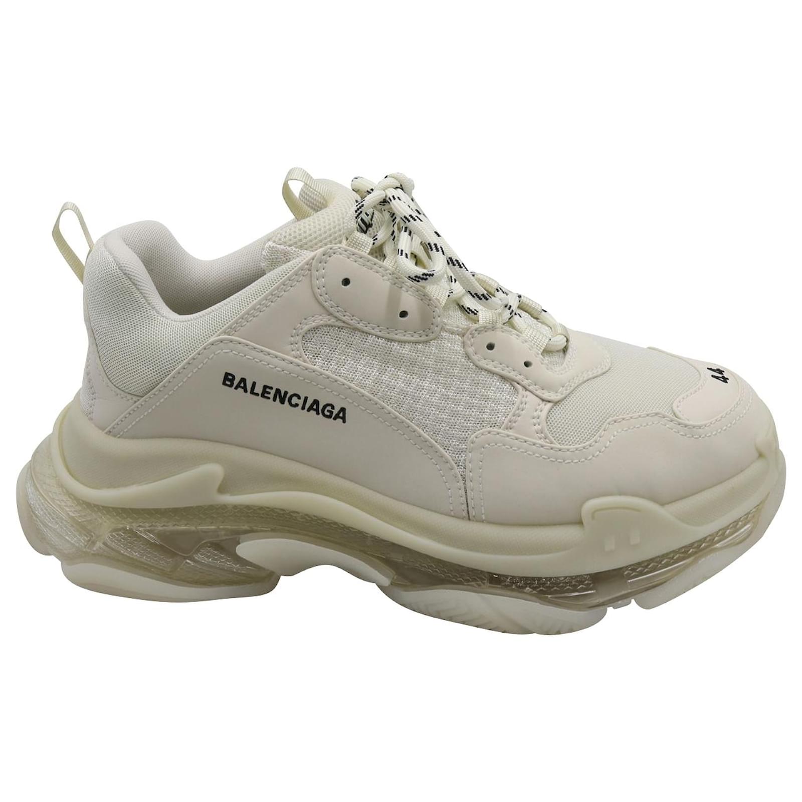 BALENCIAGA Triple S logo-embroidered faux leather, faux nubuck and mesh  sneakers