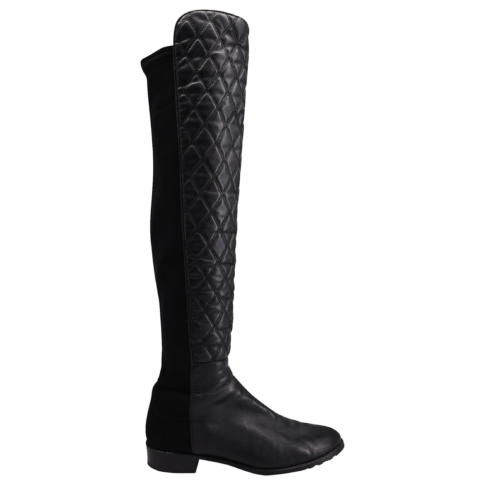 quilted over the knee boots