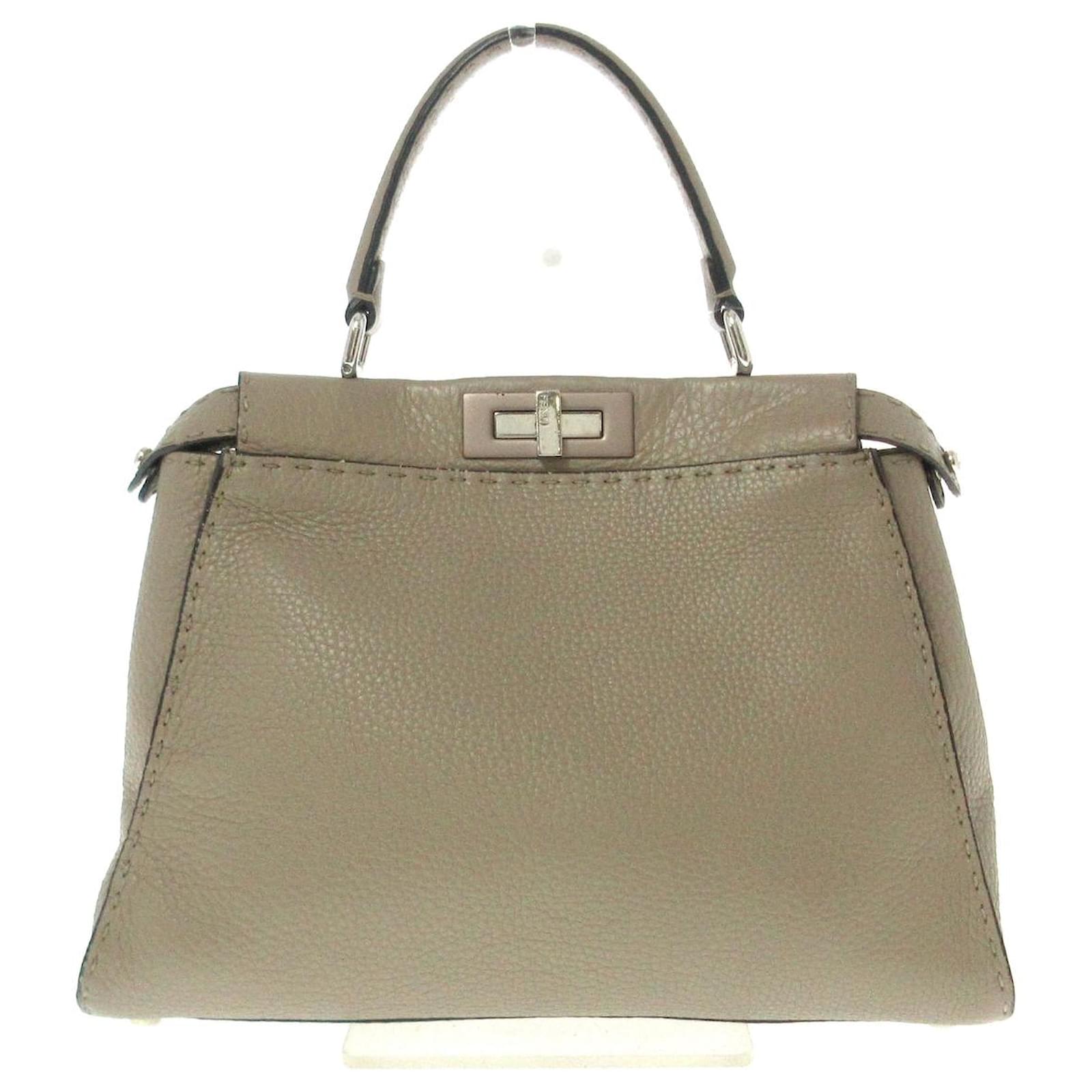 Fendi Peekaboo Beige Leather ref.756560 - Joli Closet