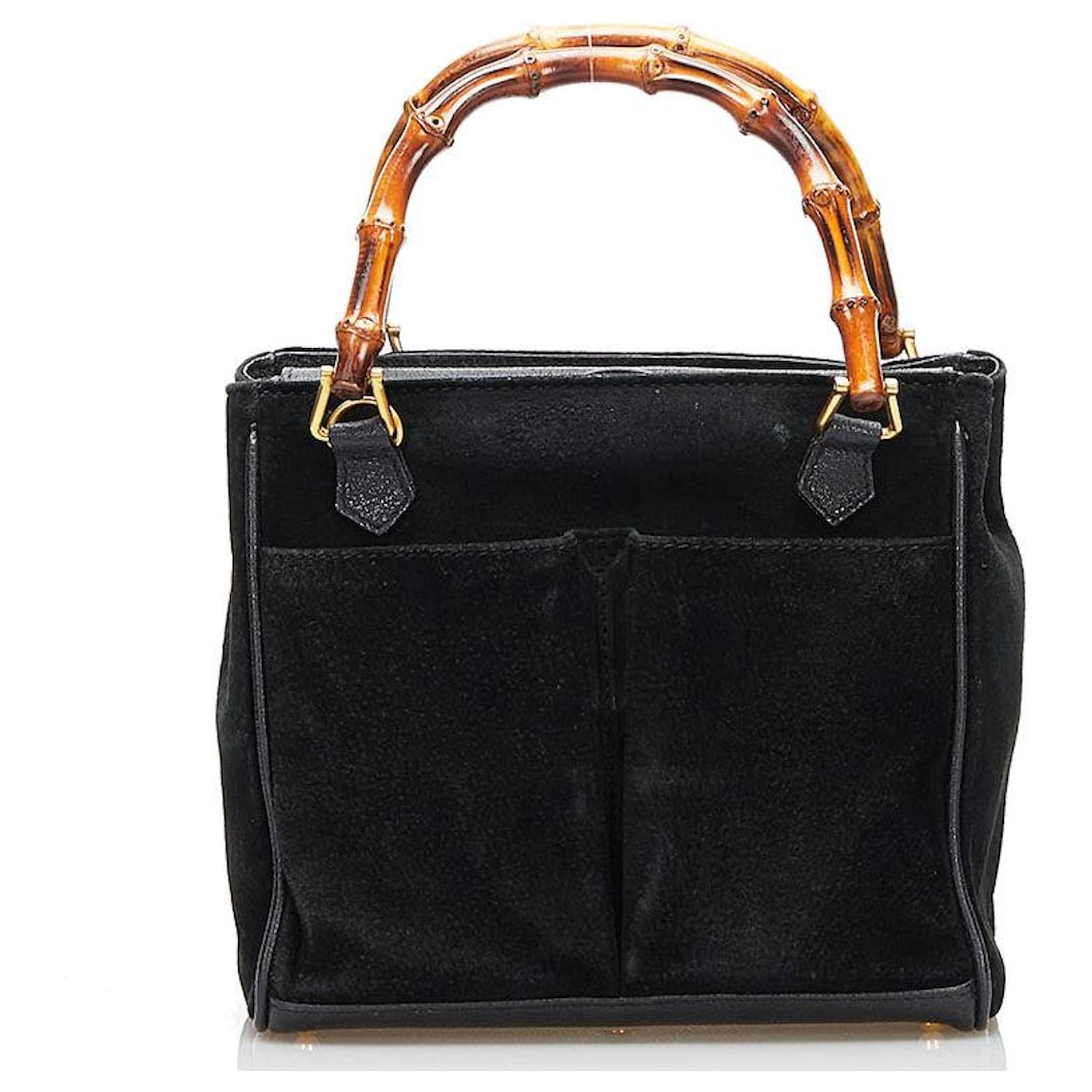 Gucci Vintage Bamboo Handle Bag Black