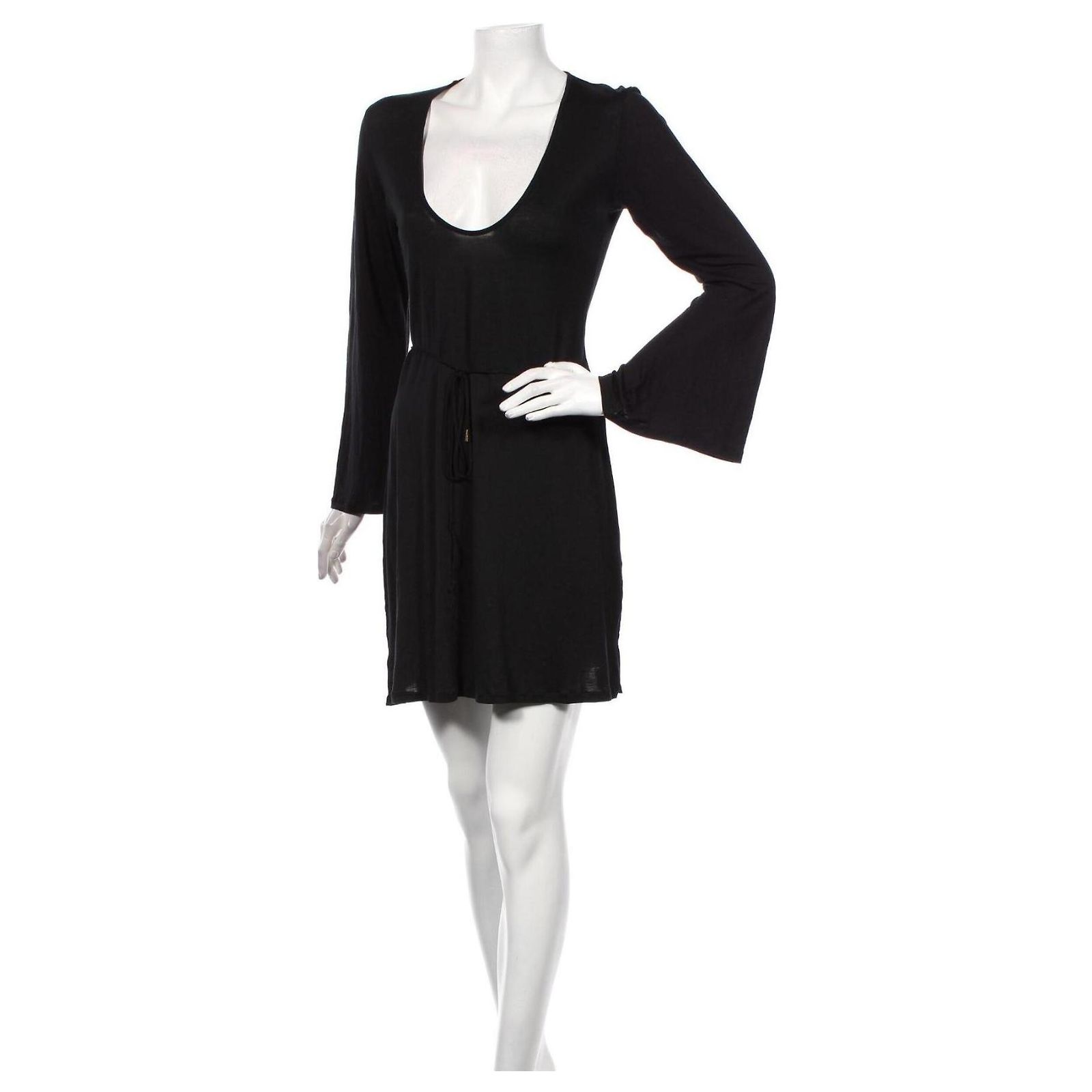 Robe Noire Amisu Taille 34 - Style Fourreau (sheath), Longueur Genou, Sans Manches, Occasion Très Bon état