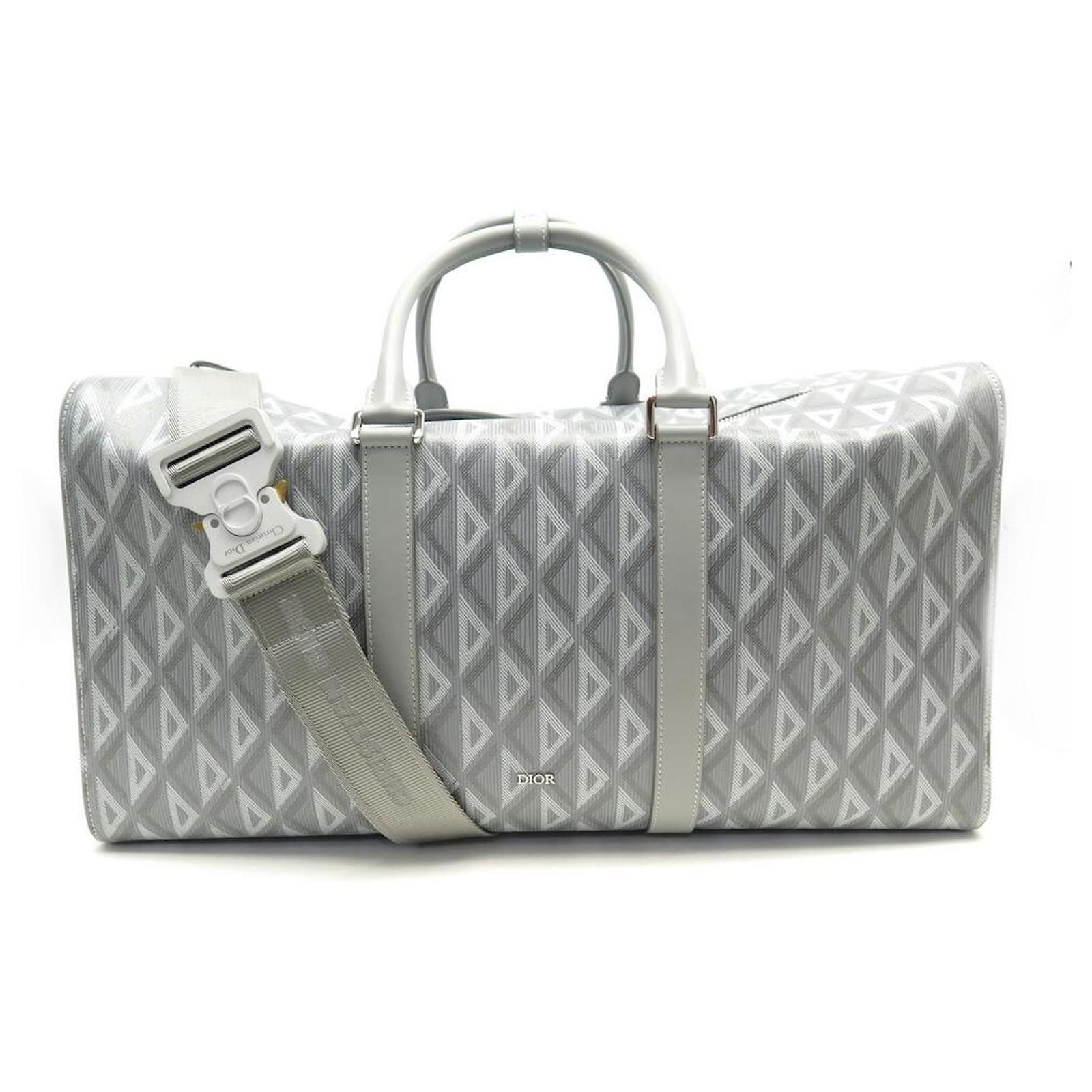 NEW DIOR INGOT TRAVEL BAG 50 IN GRAY CD CANVAS NEW GRAY CANVAS BAG