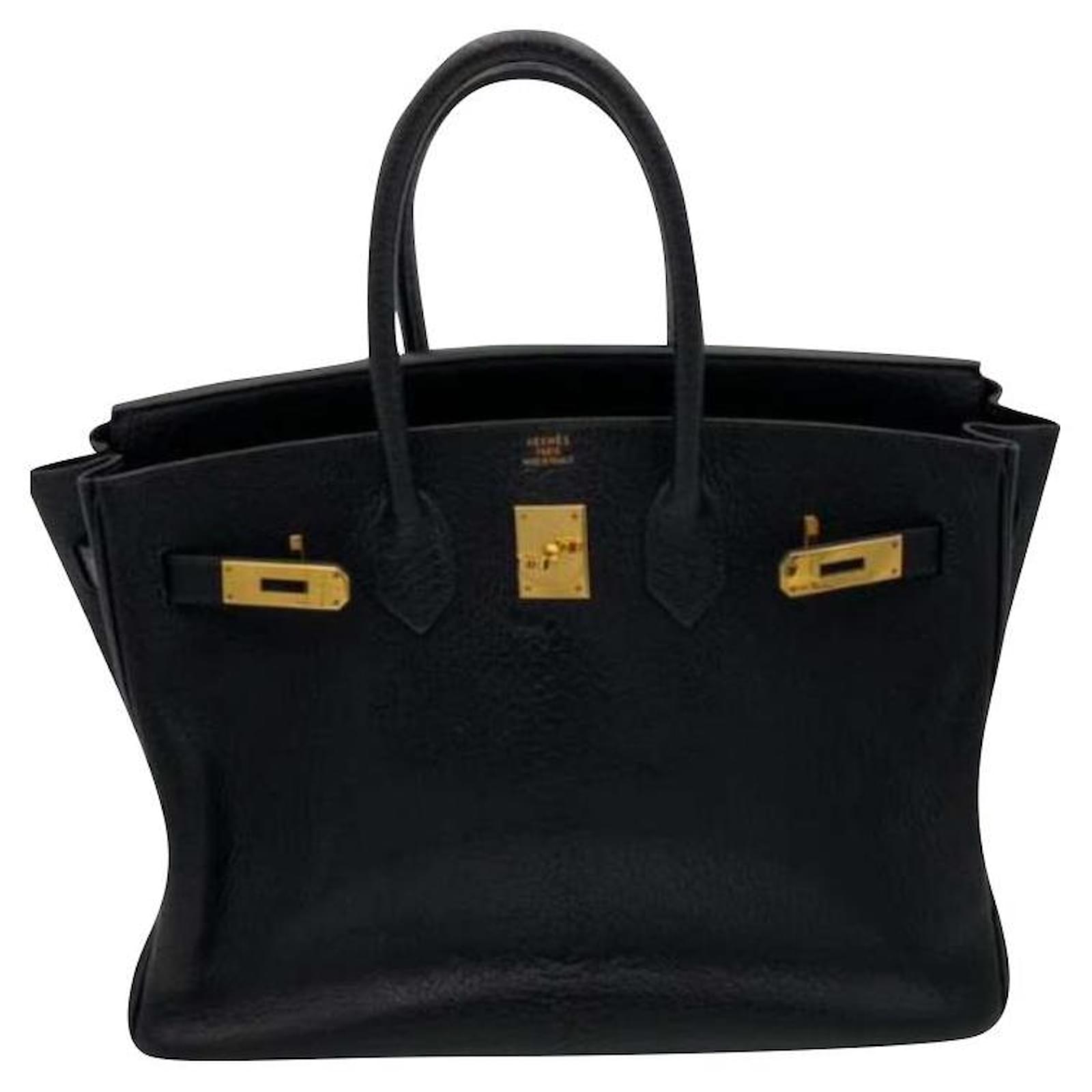 Hermes 30cm Black Chevre Leather Birkin Bag with Gold Hardware. , Lot  #56175