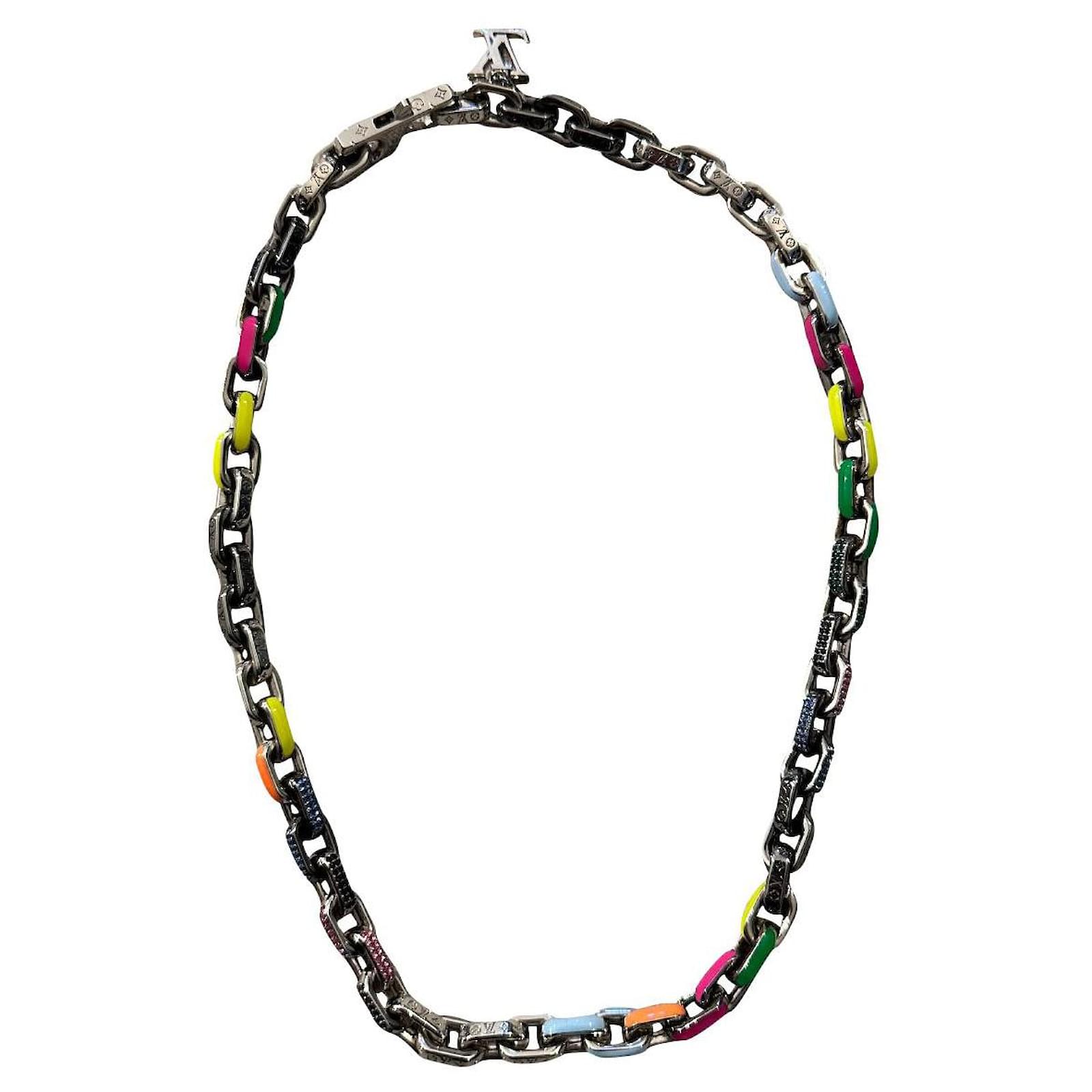 Louis Vuitton Paradise Chain Necklace Multicolor in Silver Metal/Enamel  with Silver-tone - GB