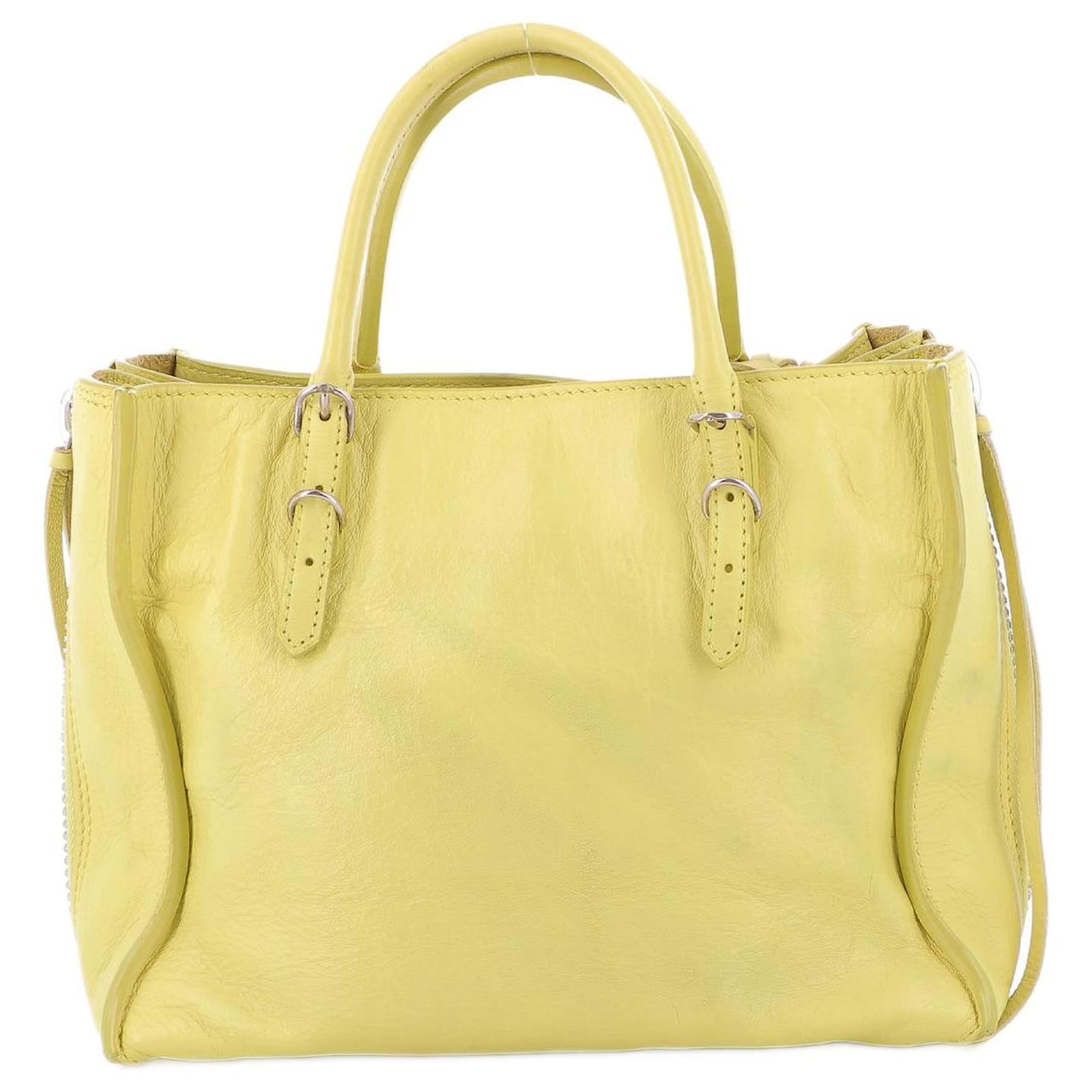 balenciaga yellow handbag