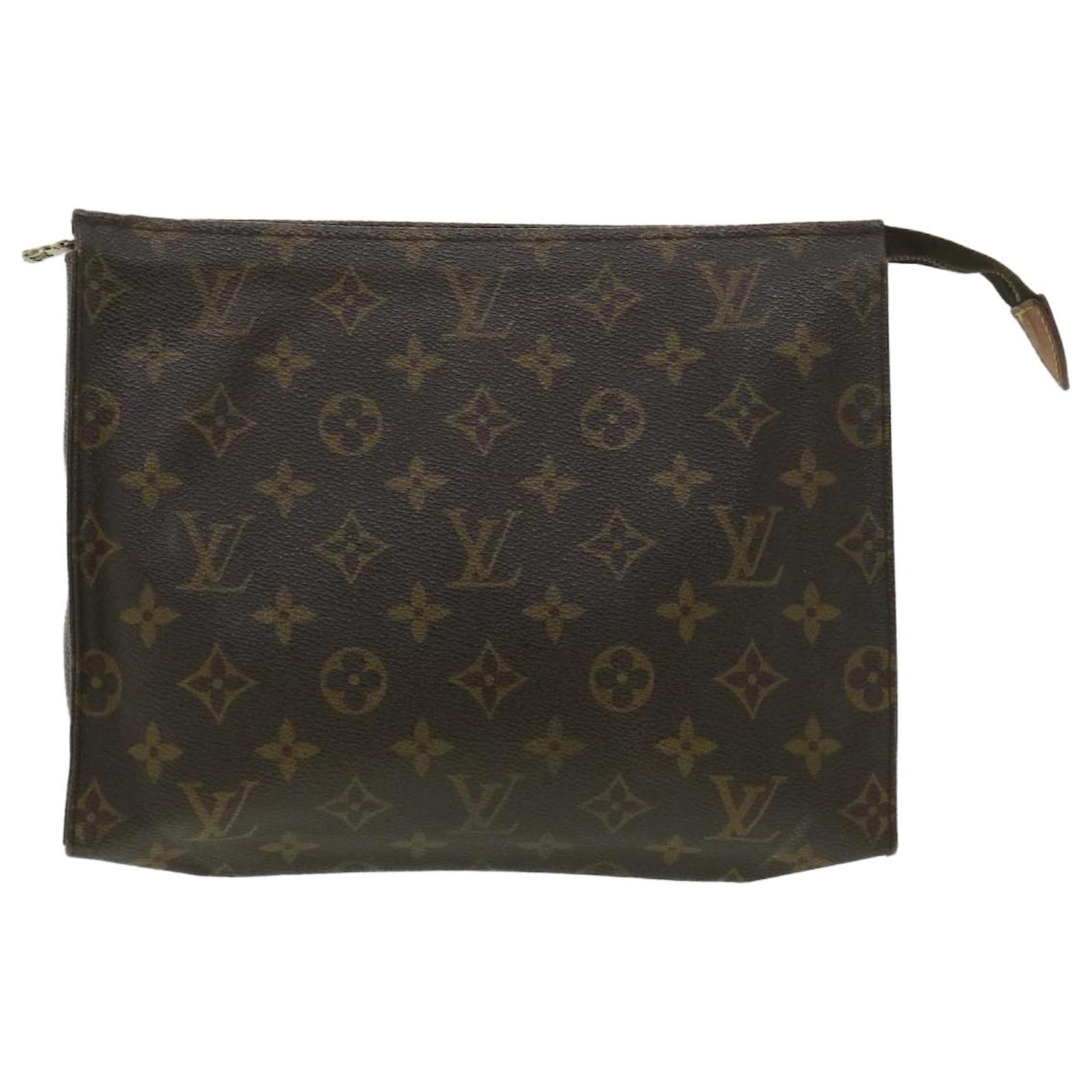 Pochette voyage cloth small bag Louis Vuitton Brown in Cloth