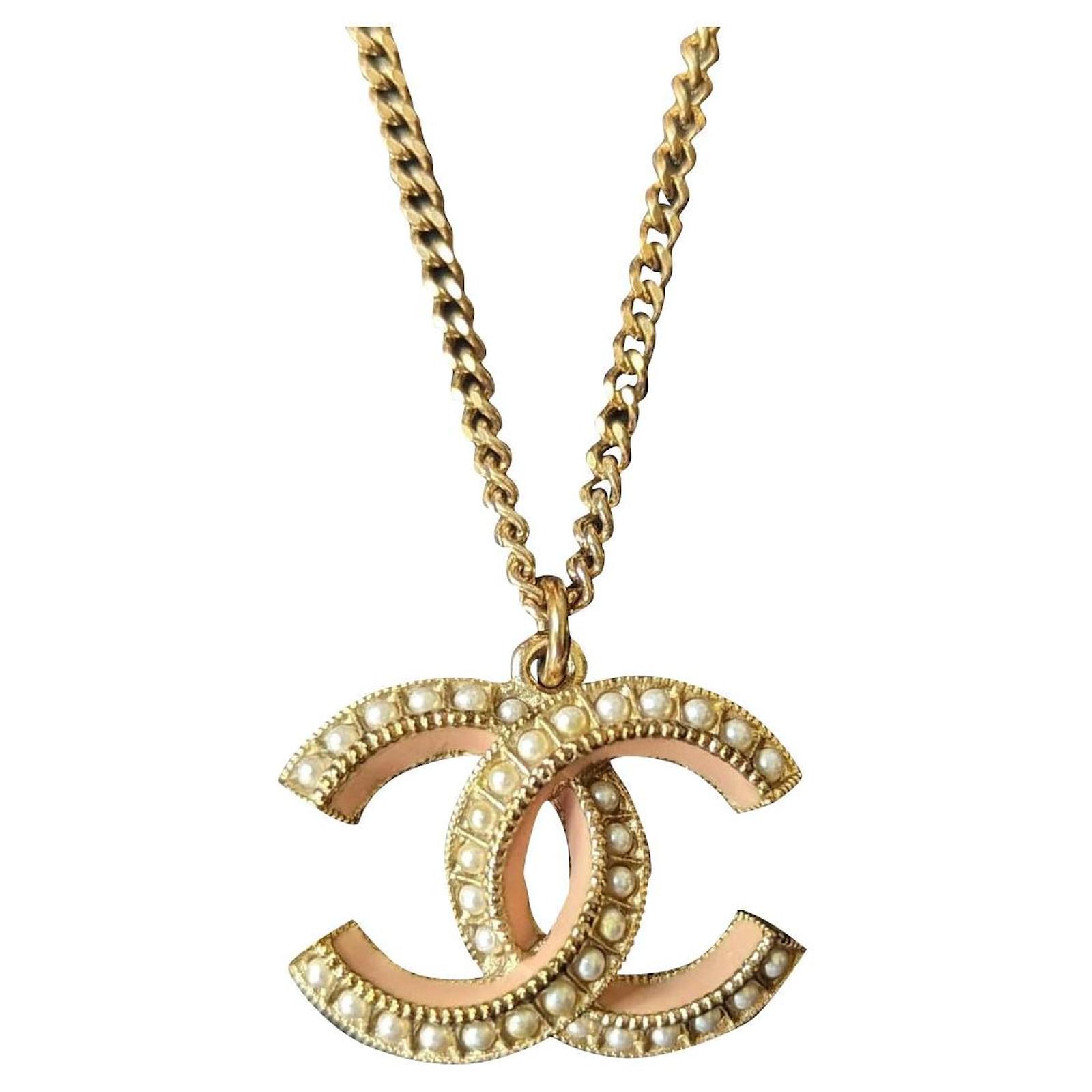 Chanel Vintage Simple CC Logo Pendant Necklace  Rent Chanel jewelry for  55month