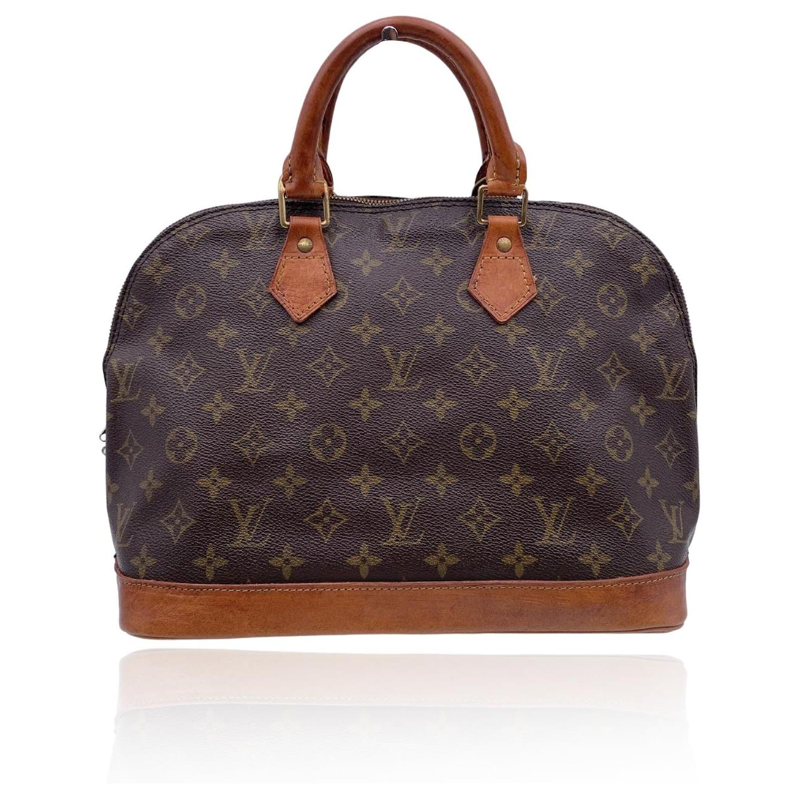 Louis Vuitton Vintage Brown Monogram Canvas Alma Top Handle Bag Cloth  ref.761023 - Joli Closet