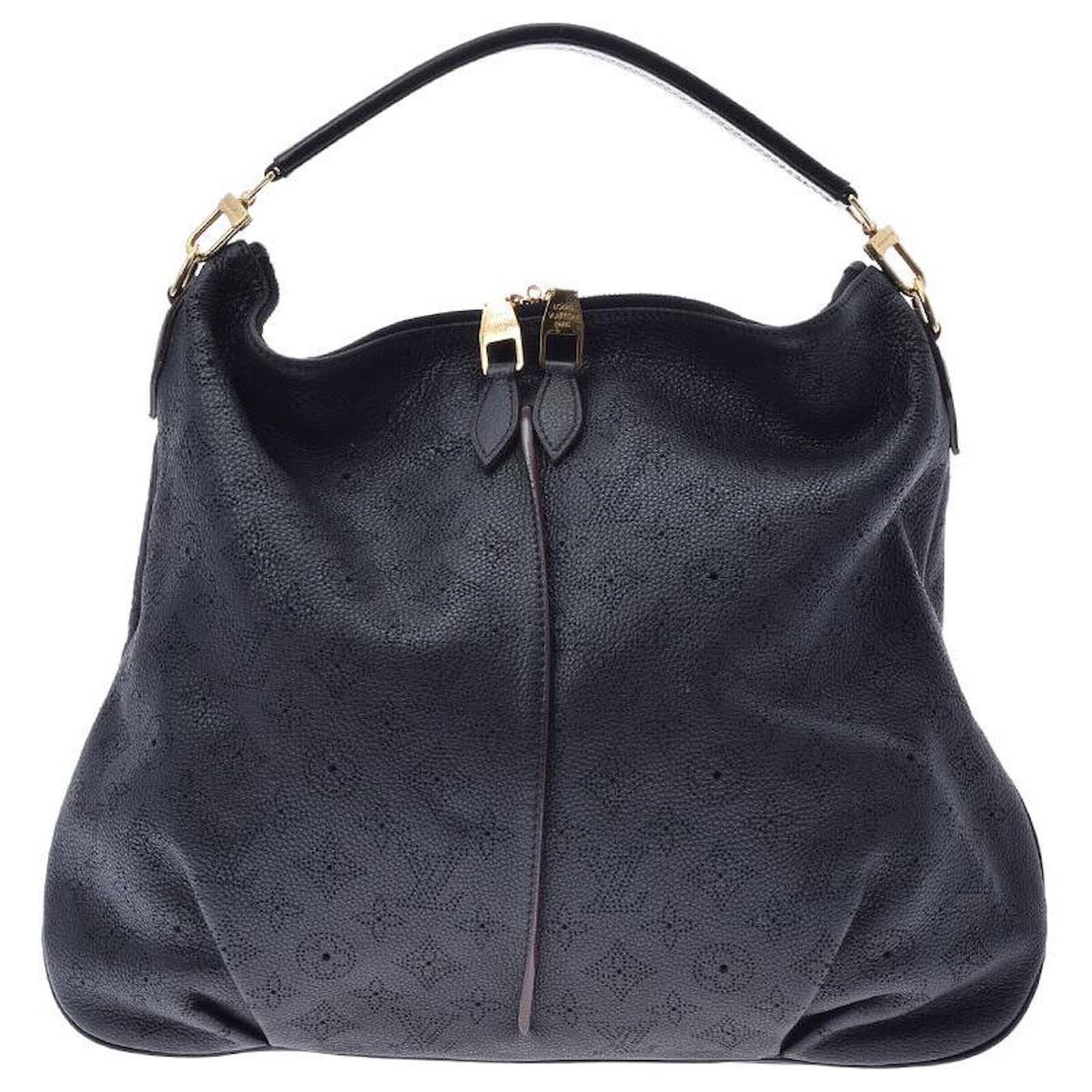 Louis Vuitton Black Monogram Mahina Leather Selene PM Bag Louis Vuitton