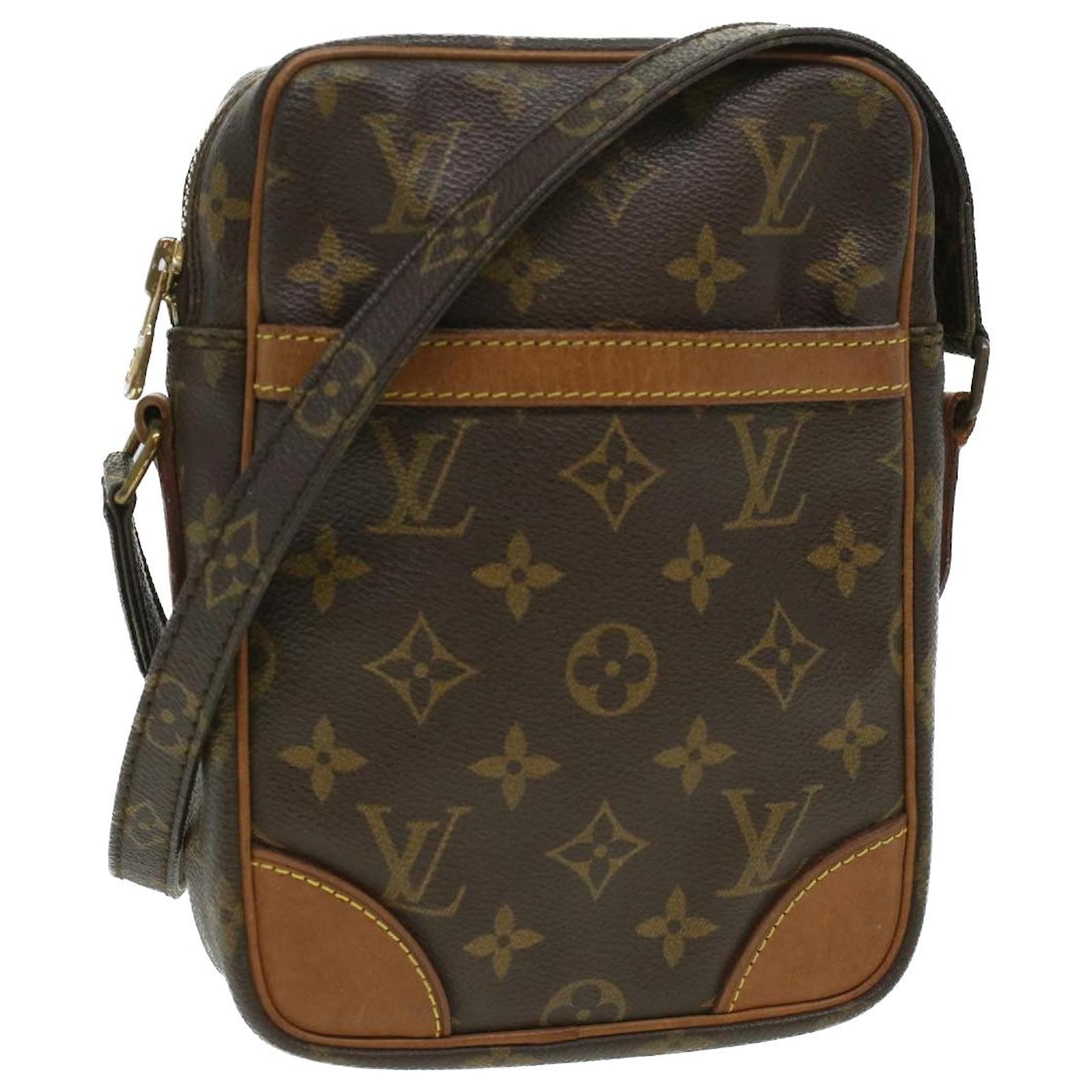 Auth LOUIS VUITTON Monogram Danube M45266 Crossbody Bag Brown